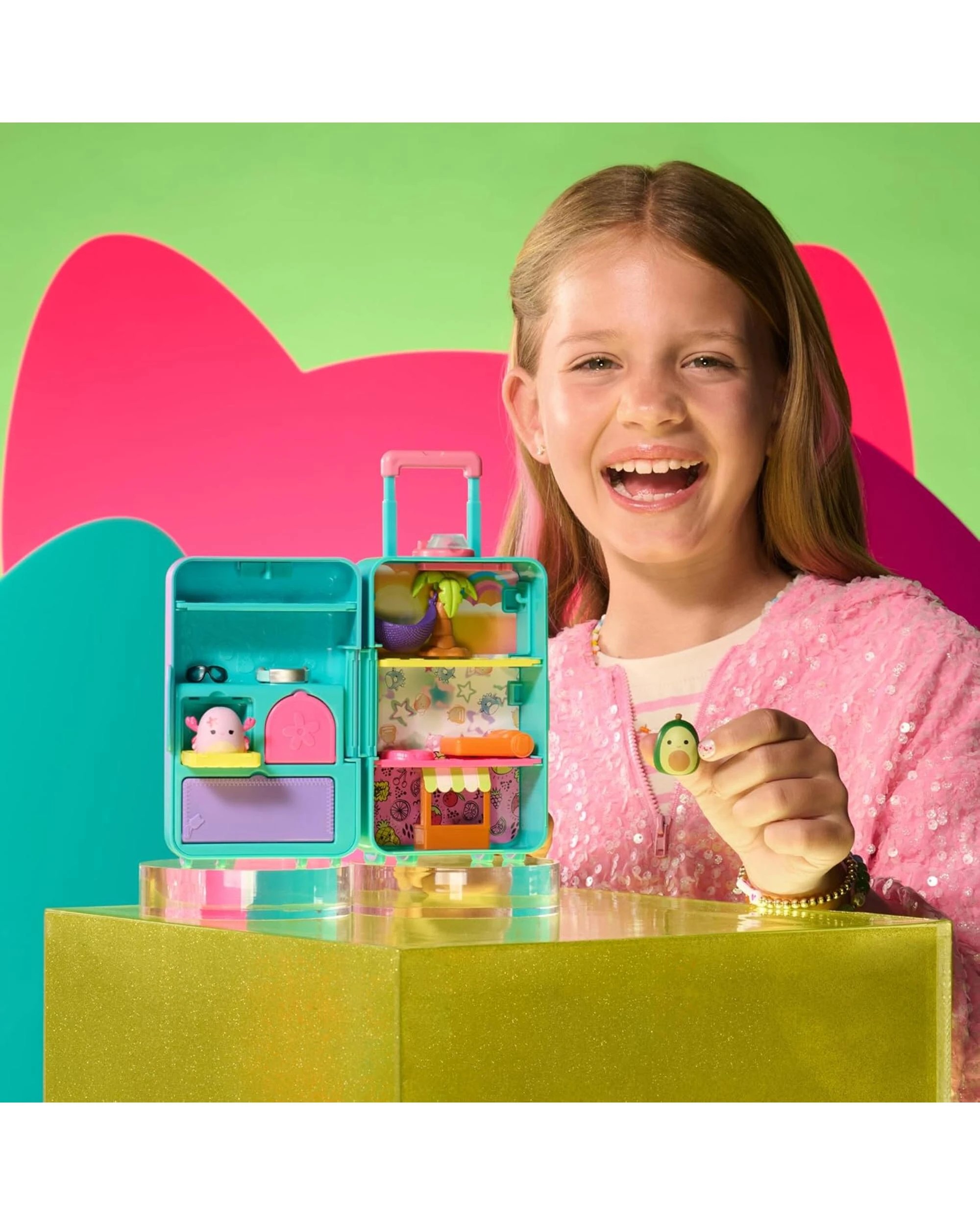 8 Squishmallows Squish-A-Longs On The Go Luggage Playset, 8 of 9