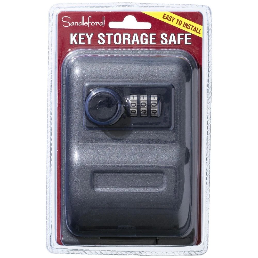 2 Sandleford Wall Mountable Key Storage Safe 3 Key Capacity, 2 of 4