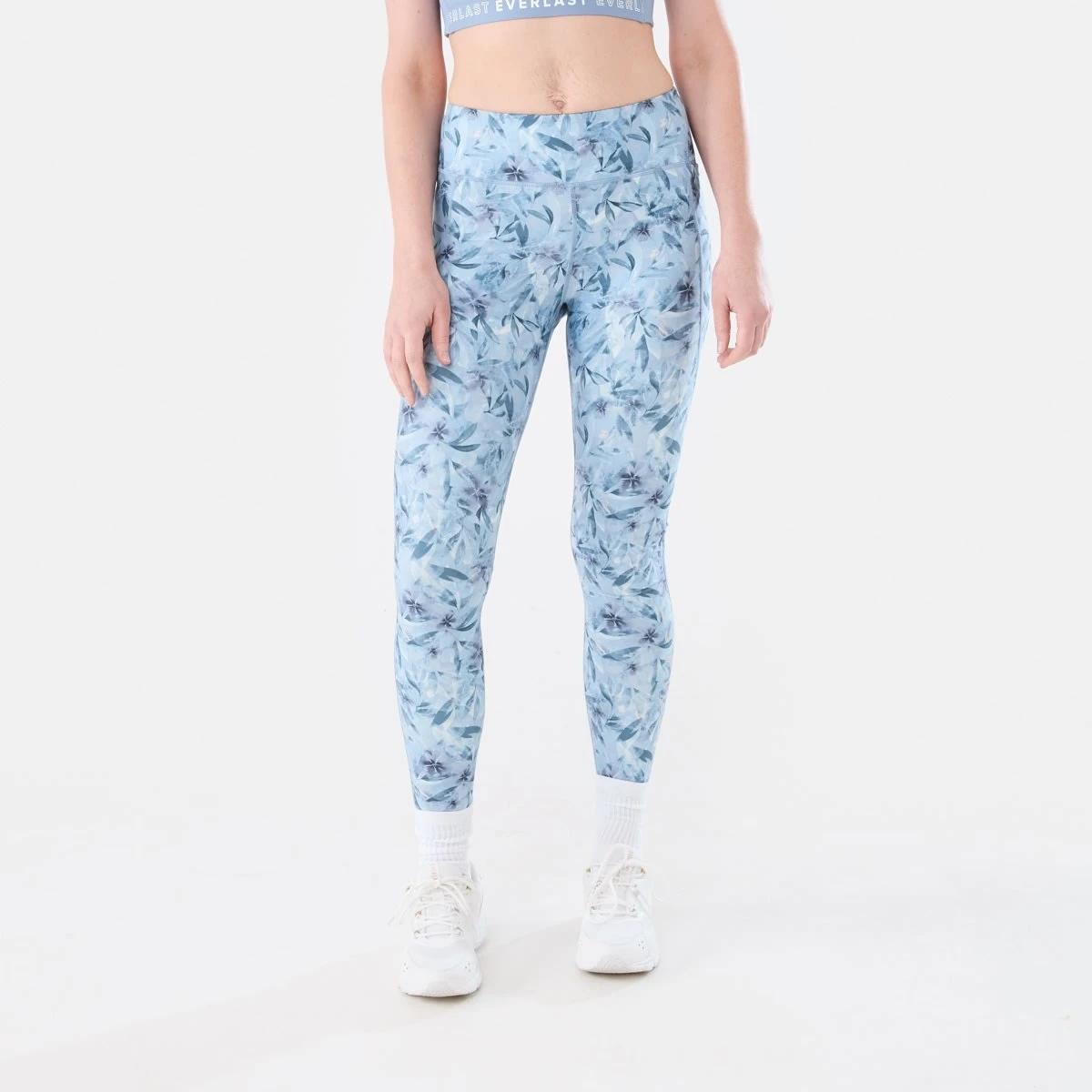 1 Everlast Womens Printed Full Length Leggings EVERLAST SUMMER FLORAL, 1 of 6