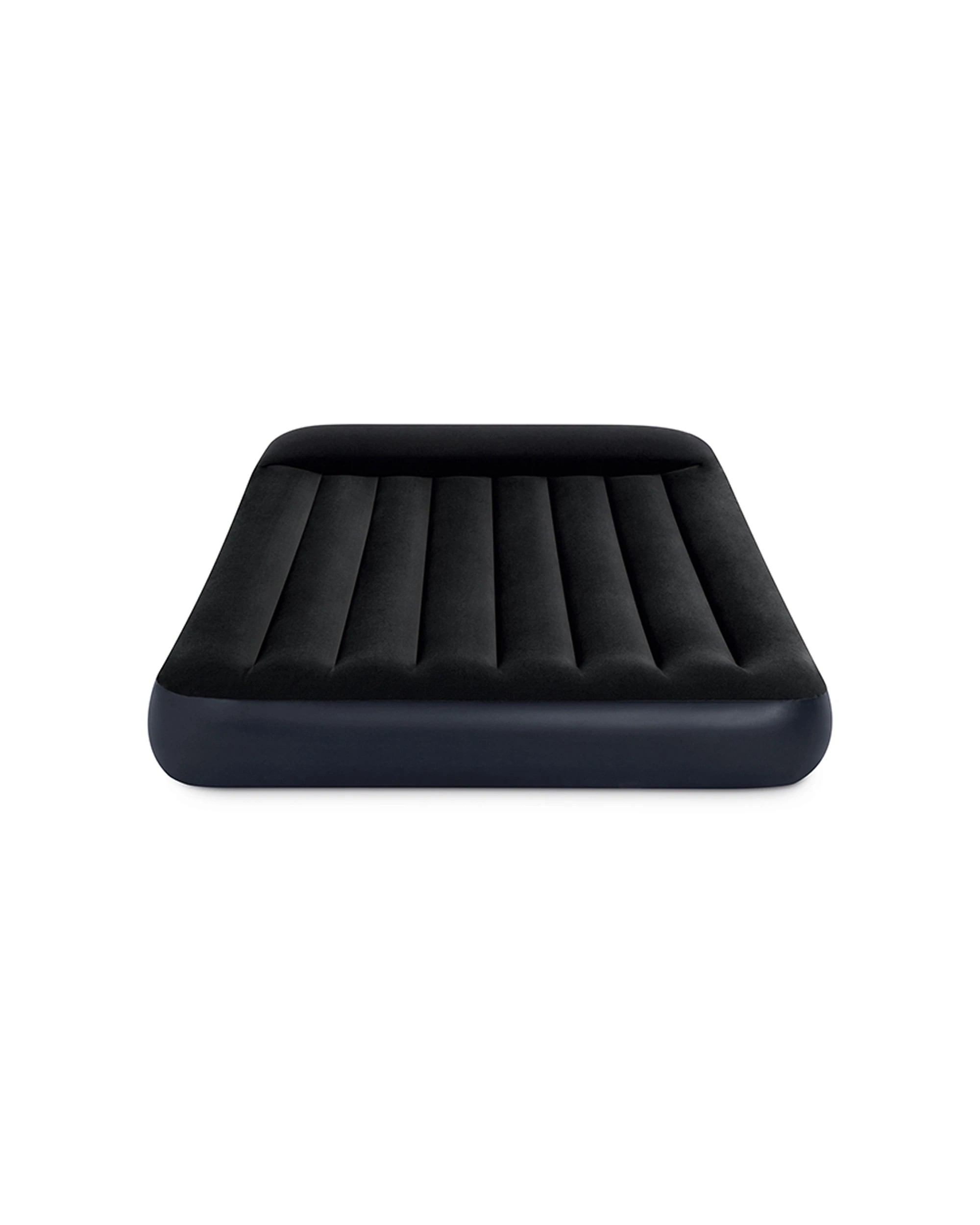 2 Intex Full Deluxe Inflatable Airbed w/ Fiber-Tech Pillow Rest - Single Bed - Blue, 2 of 9