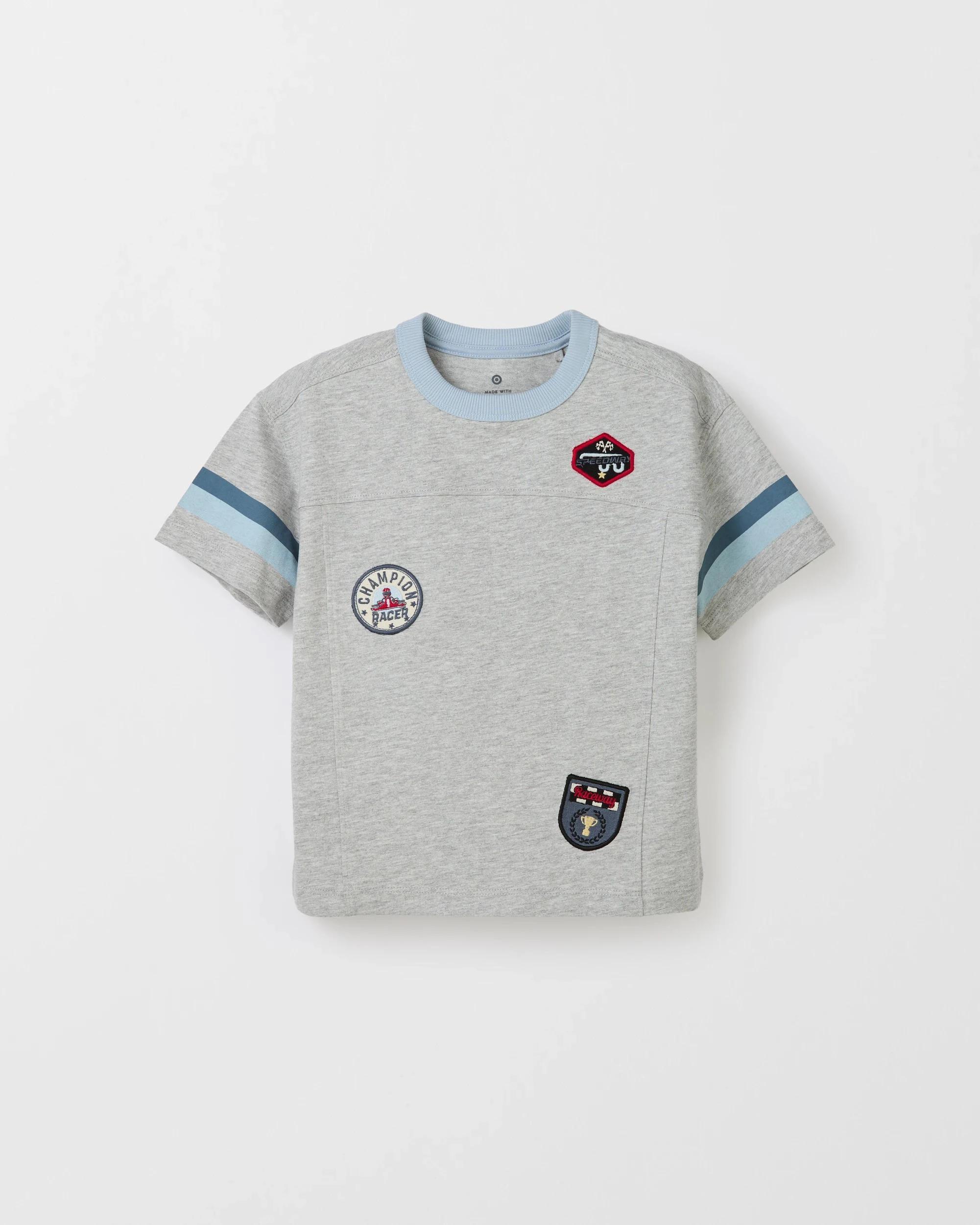 4 Target Kids Australian Cotton Short Sleeve Oversized T-Shirt GREY MARLE, 4 of 6