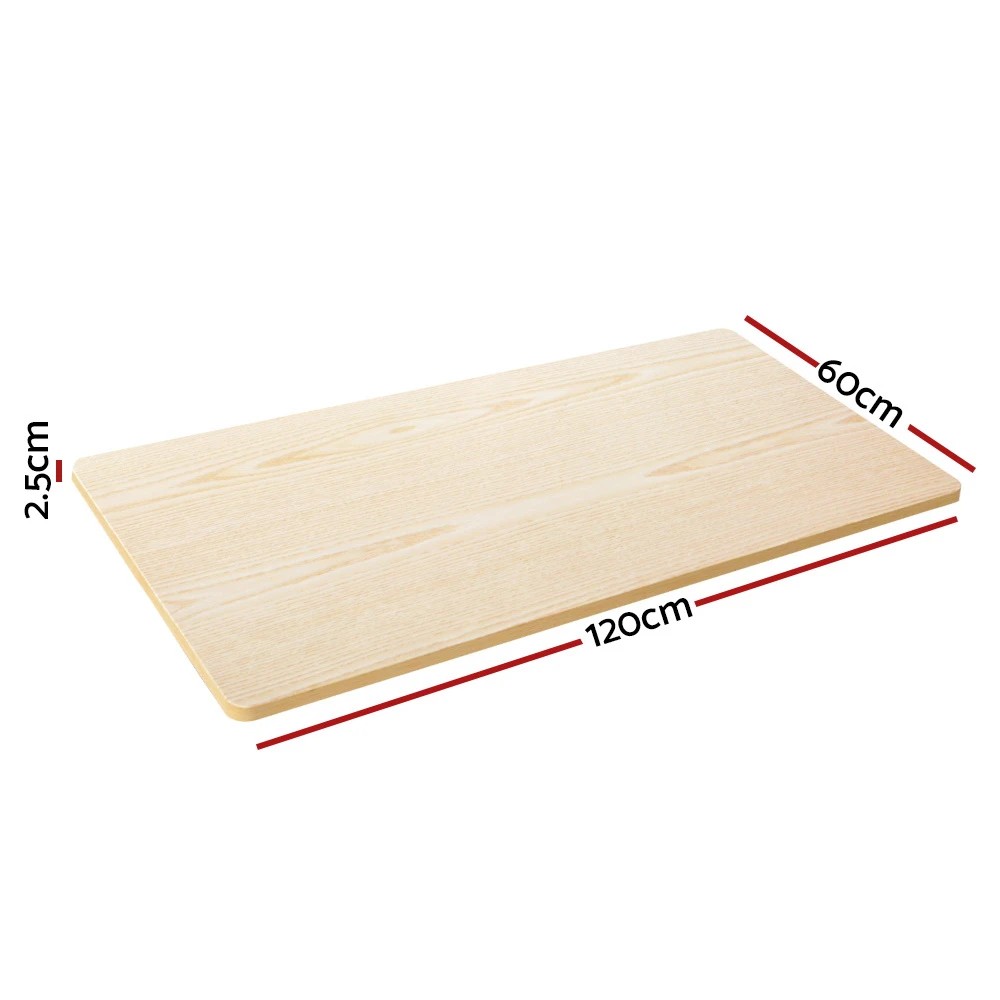 2 Artiss Standing Desk Top  Oak 120CM - Brown, 2 of 6