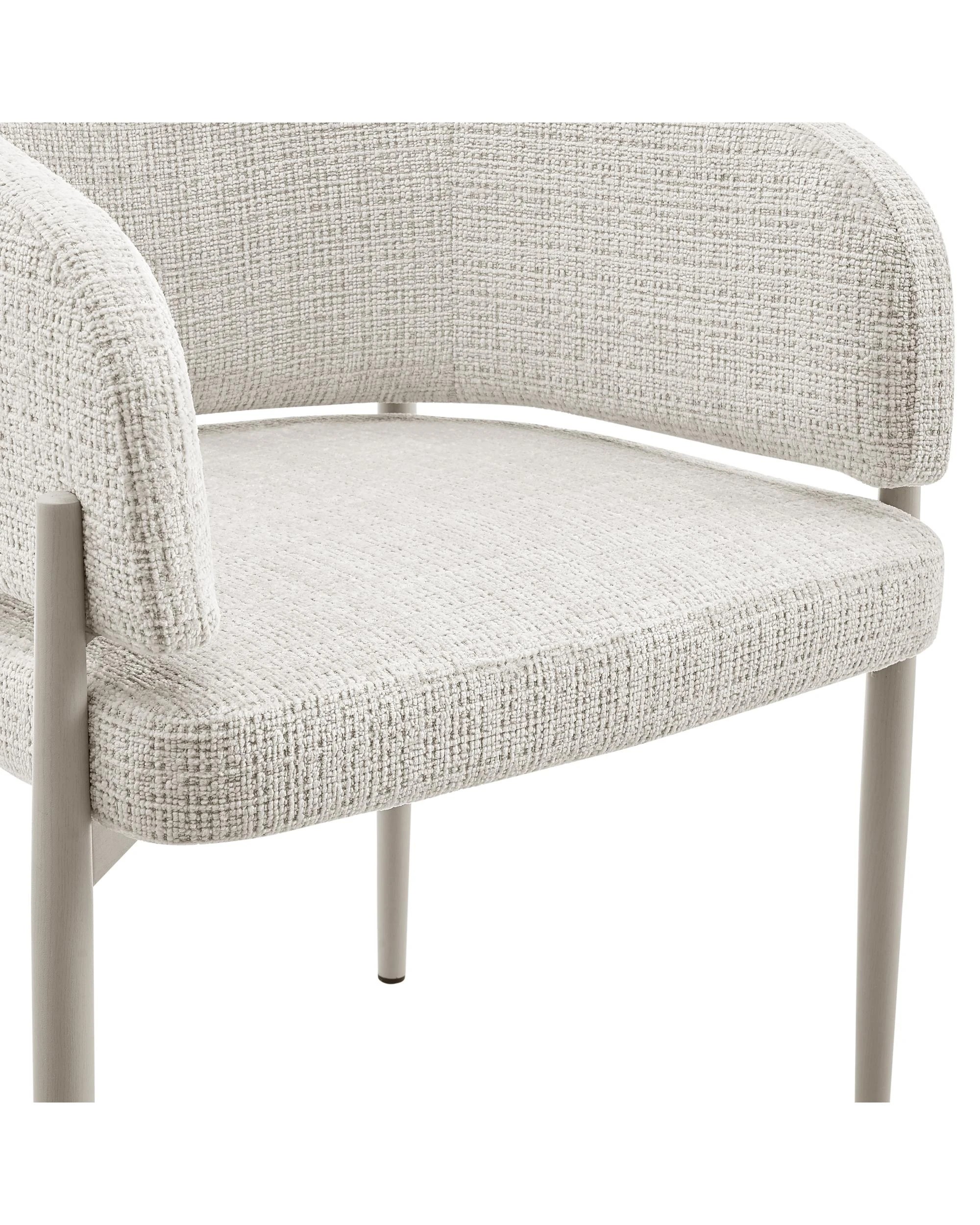8 Kodu Dining Chairs Pair (Set of Two) Cream and Grey, 8 of 10