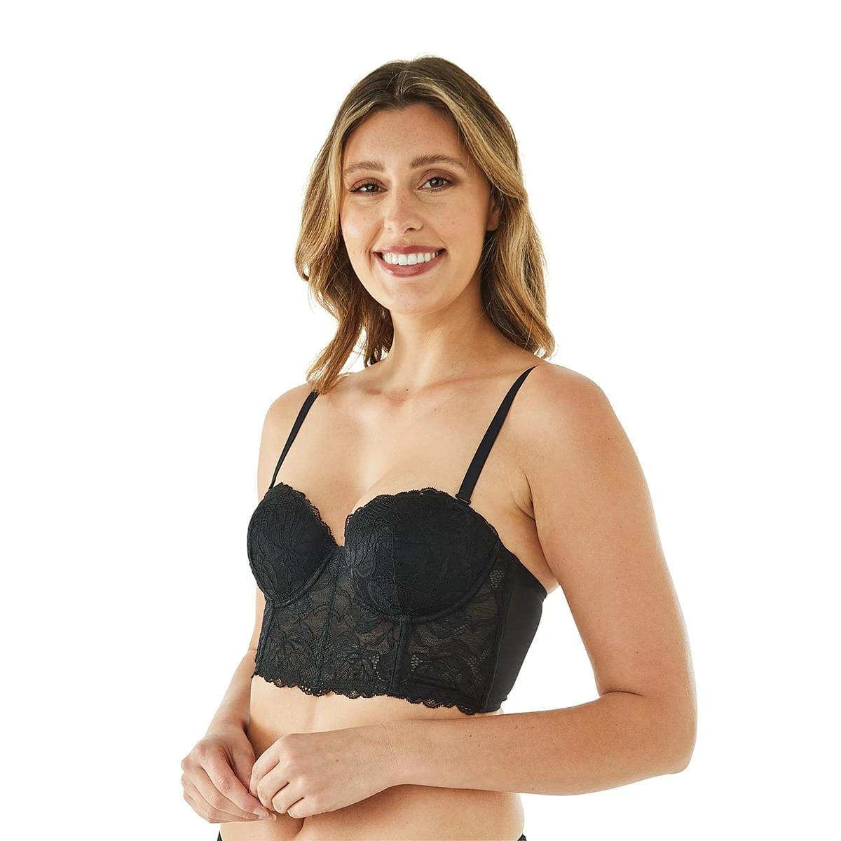 4 Co-ordinated Corset Lace Bra Black, 4 of 9