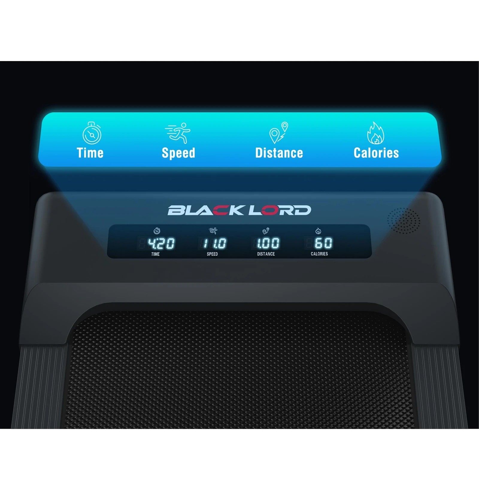 6 Black Lord Treadmill Electric Walking Pad Under Desk Home Gym 40cm Belt - Grey, 6 of 10