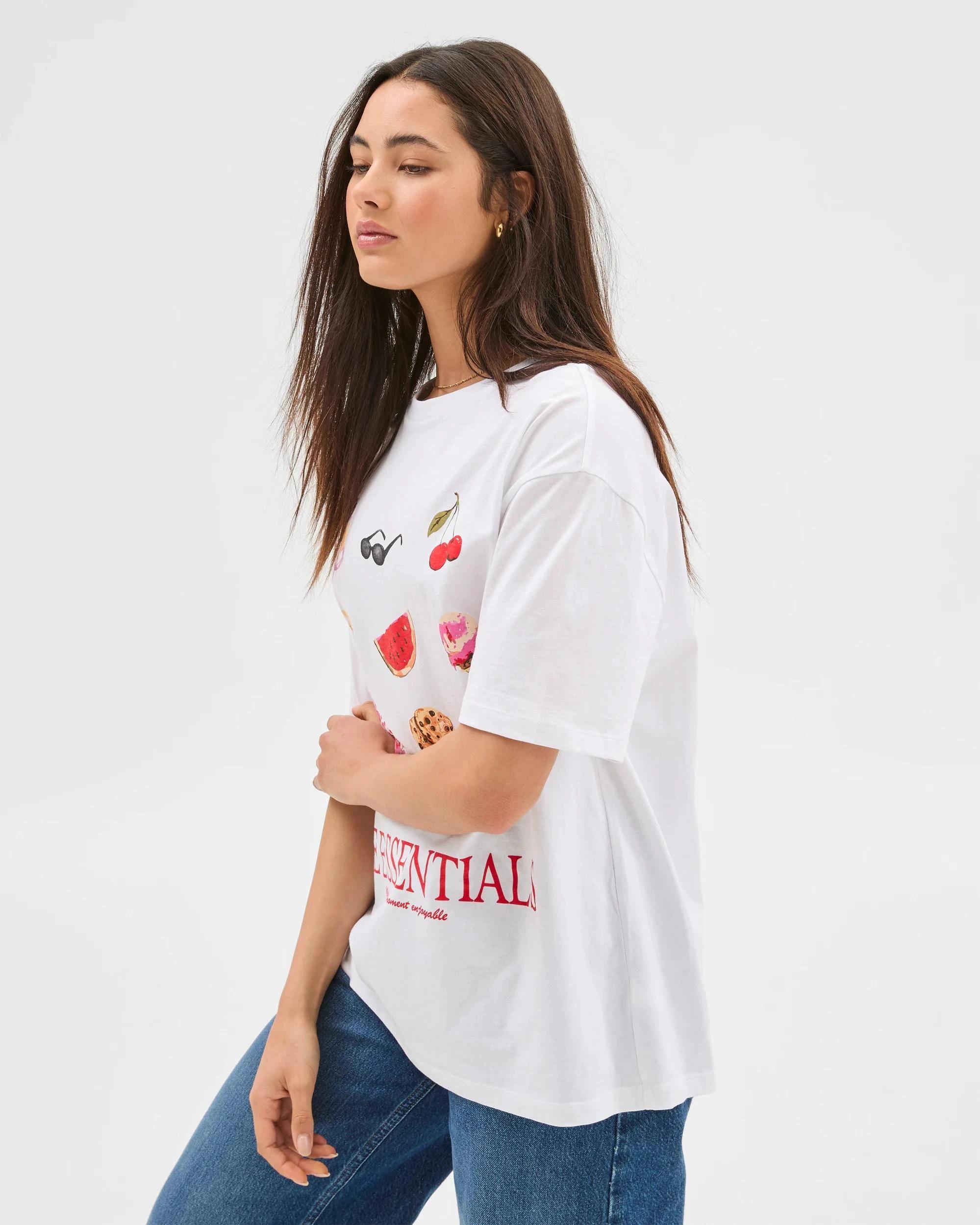 6 Australian Cotton Boyfriend T-Shirt - Lily Loves WHITE THE ESSENTIALS, 6 of 6