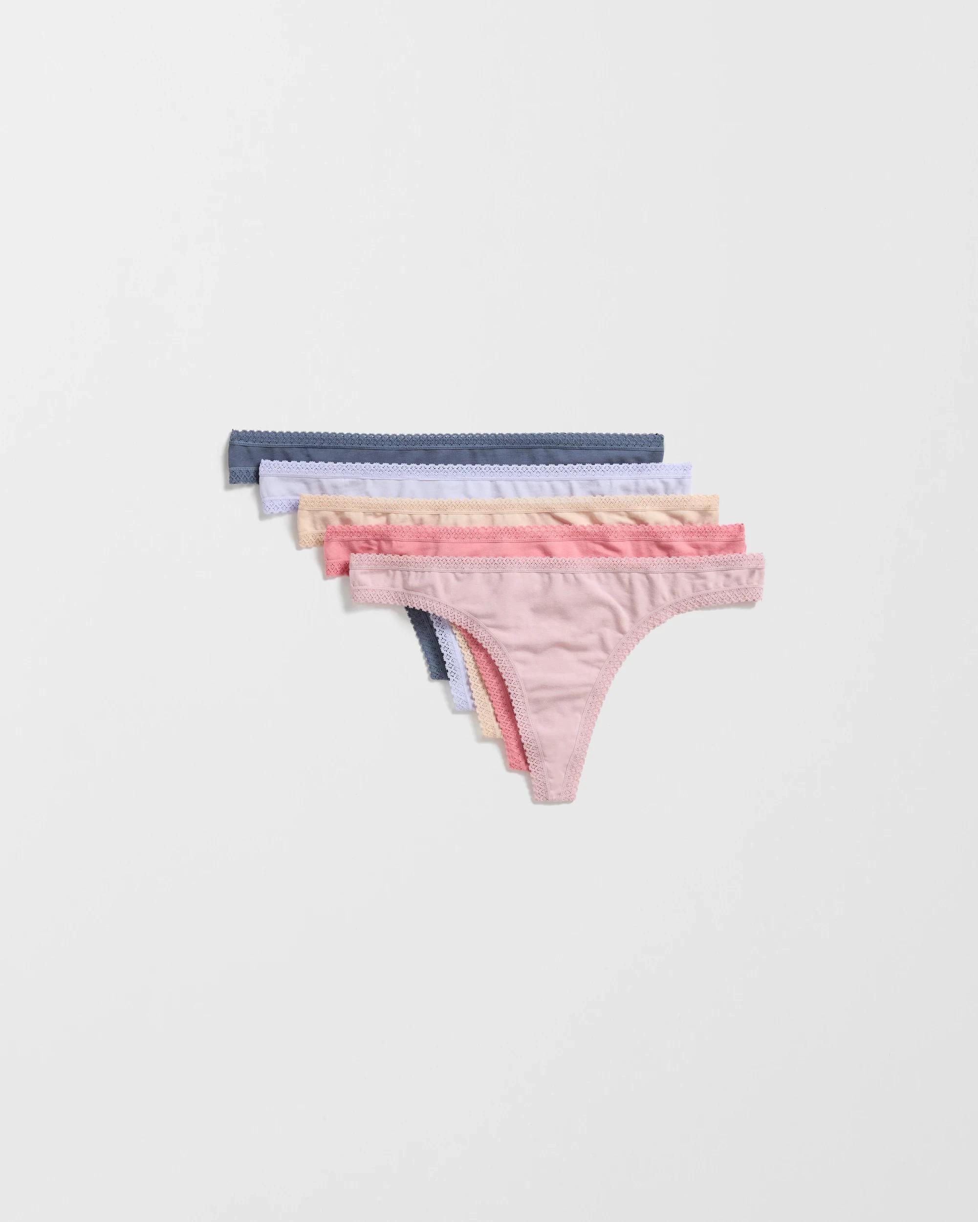 1 Target Woman Womens Australian Cotton Blend G-String Briefs 5 Pack PRETTY POP, 1 of 4