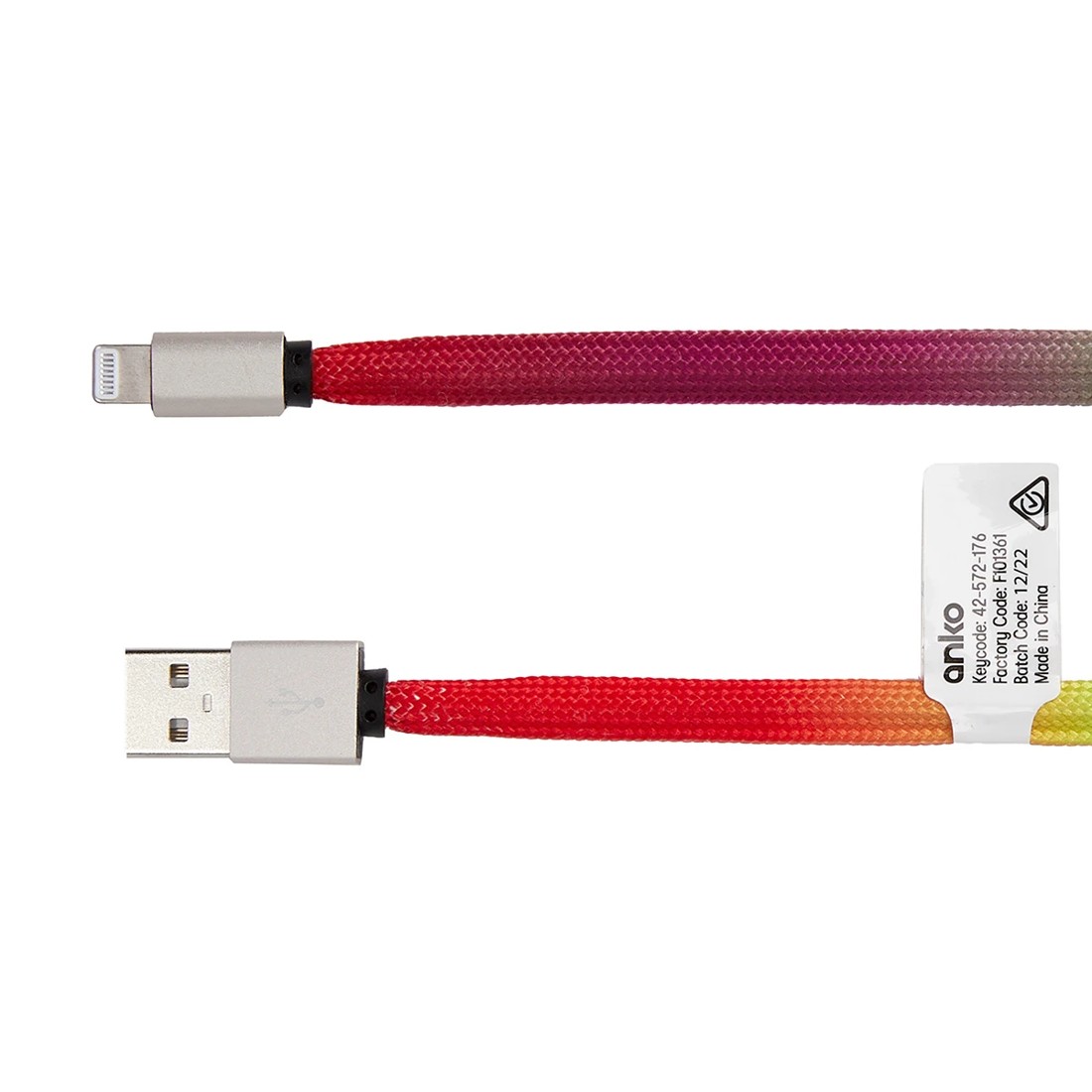 2 Lightning Cable - 2m Rainbow Rope, 2 of 4