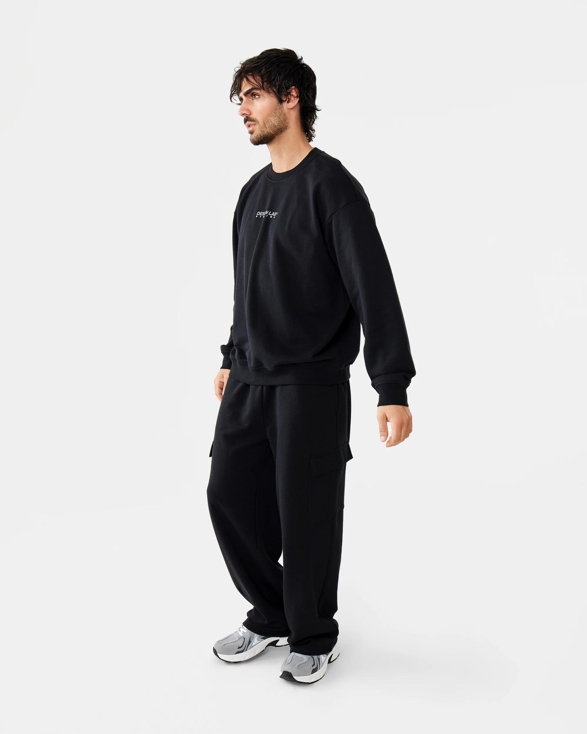 3 Terry Cargo Trackpants Black, 3 of 8