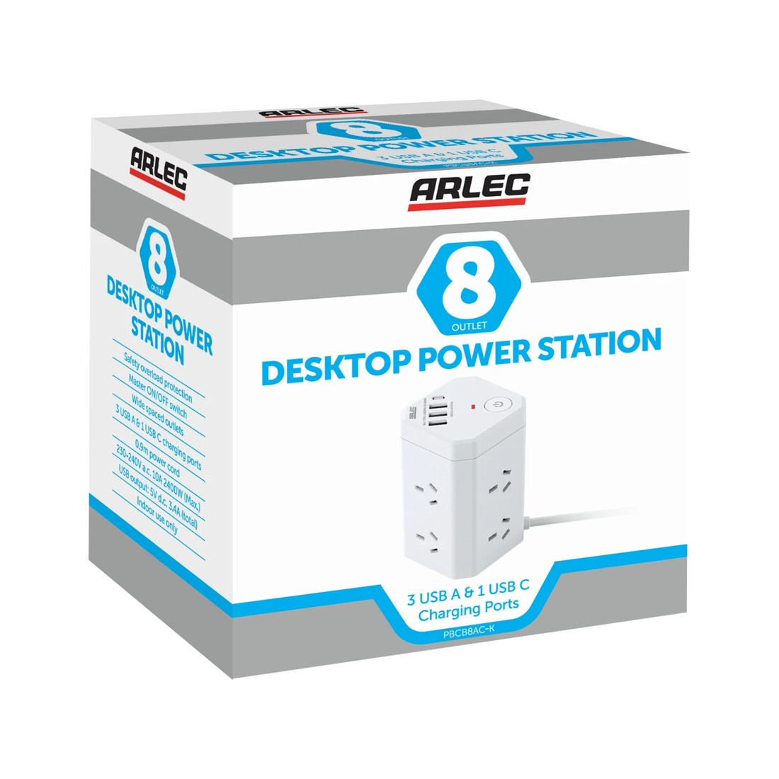 1 Arlec 8 Outlet Desktop Power Station, 1 of 4