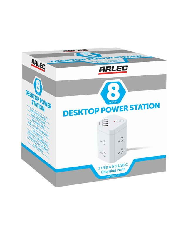 Arlec 8 Outlet Desktop Power Sta