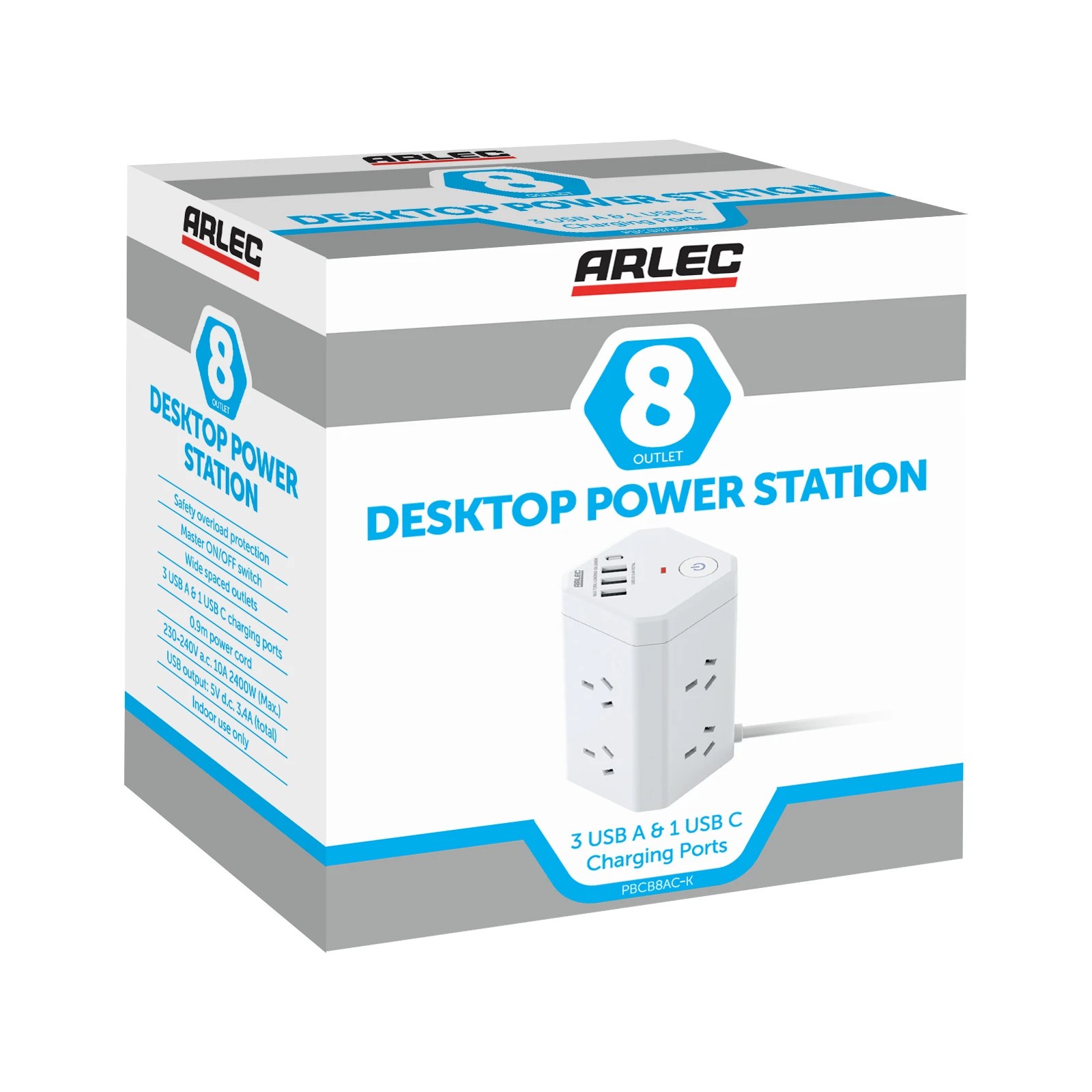 1 Arlec 8 Outlet Desktop Power Station, 1 of 4