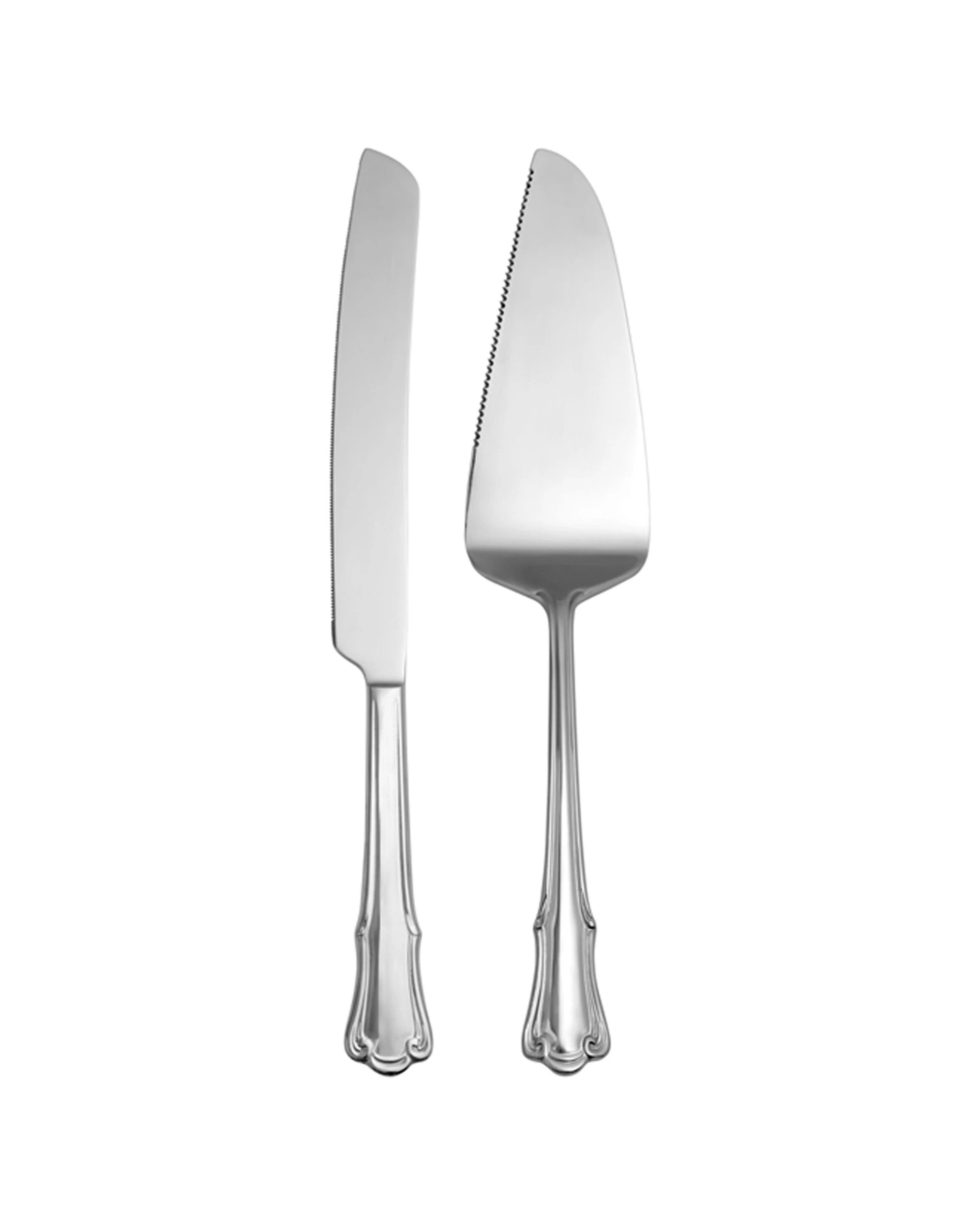 1 Casa Domani 2-Piece Brocade Stainless Steel Cake Serving Set - Multi, 1 of 3