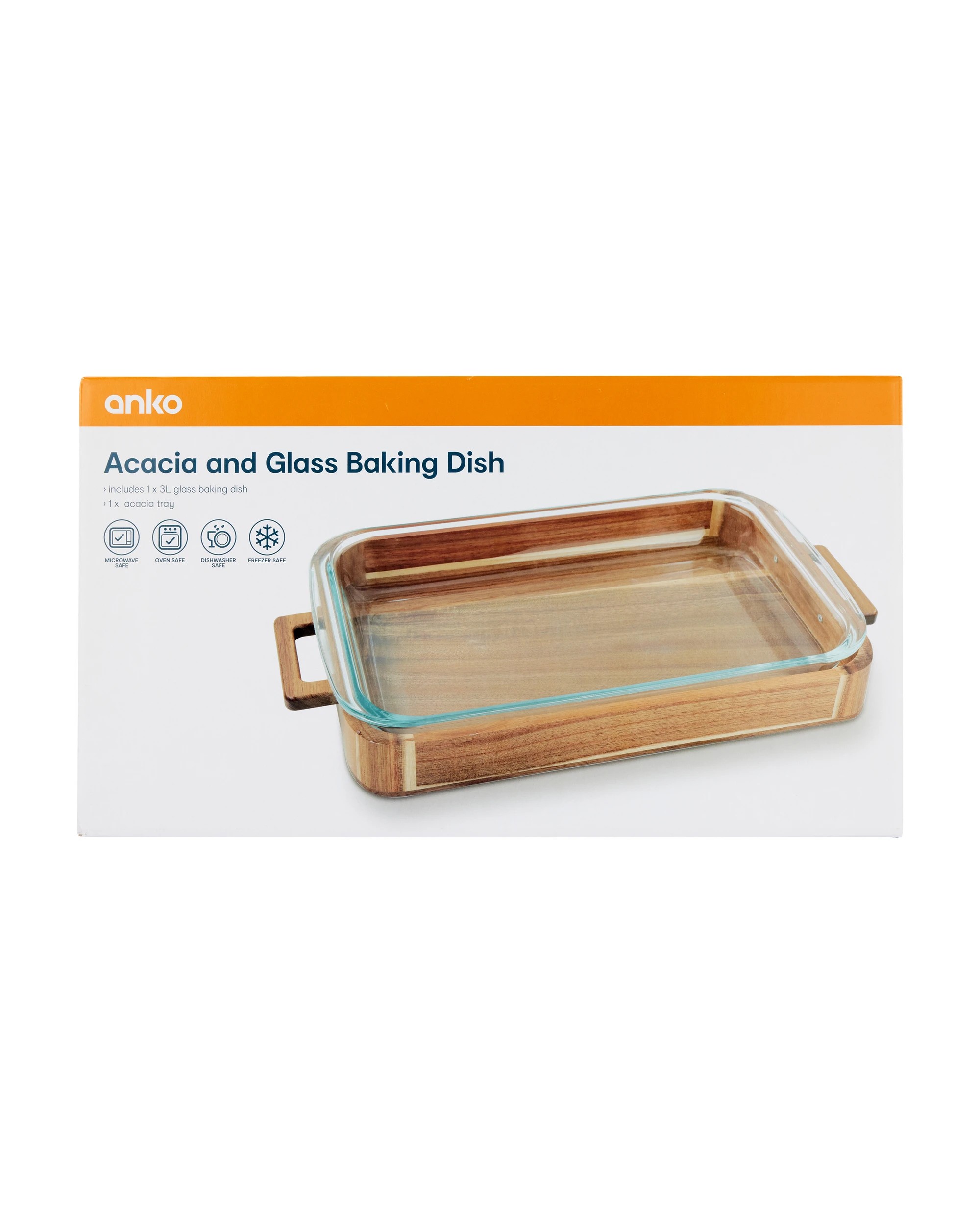 6 3L Acacia and Glass Baking Dish, 6 of 6
