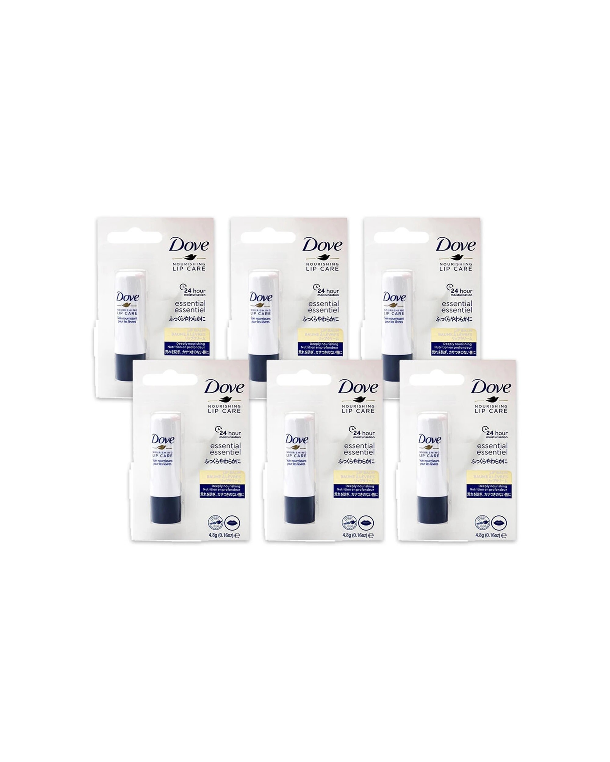 1 Dove 6PK Nourishing Hydrating Lip Balm Care Essential 4.8g - Multi, 1 of 3
