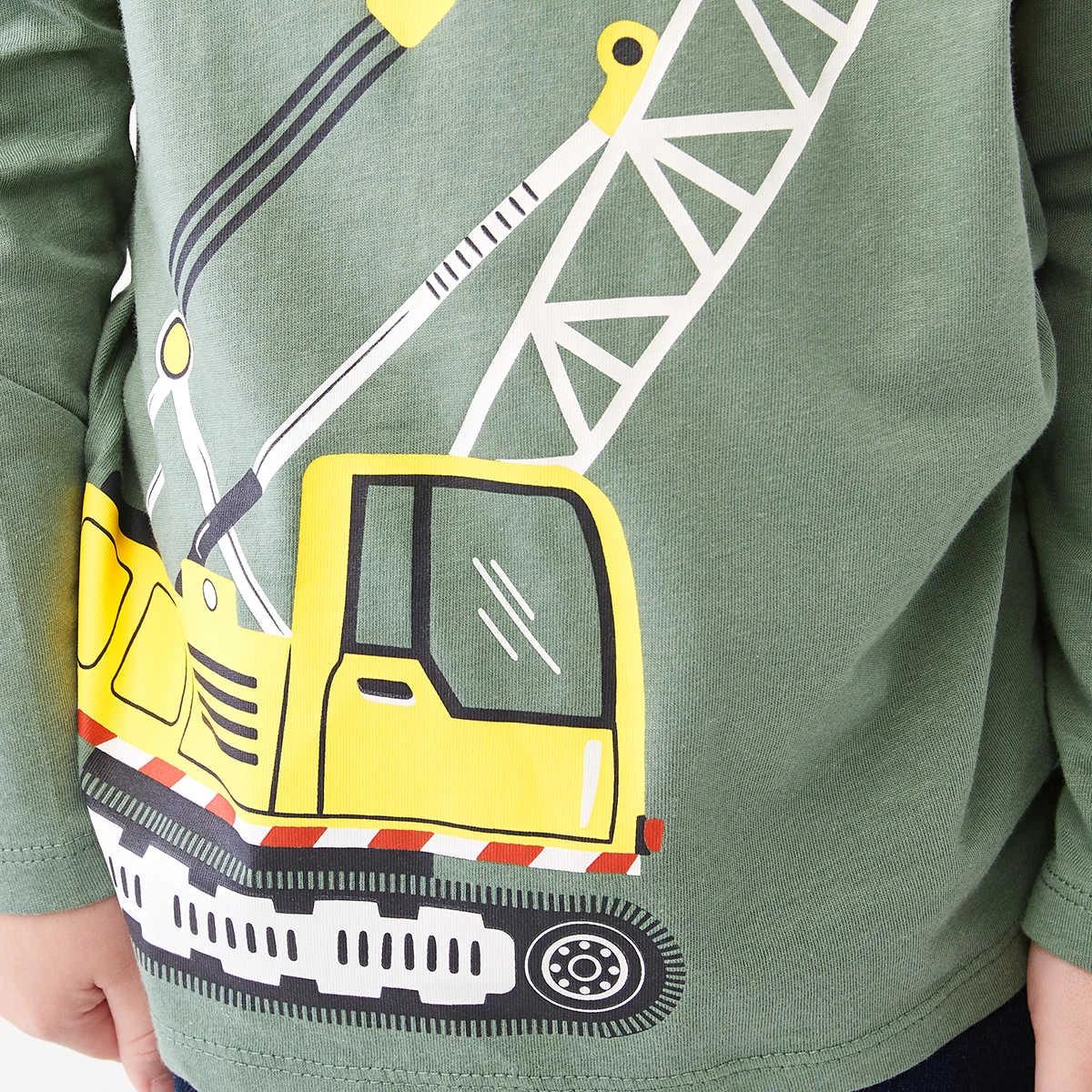 4 Long Sleeve Print T-shirt Grn Digger, 4 of 8