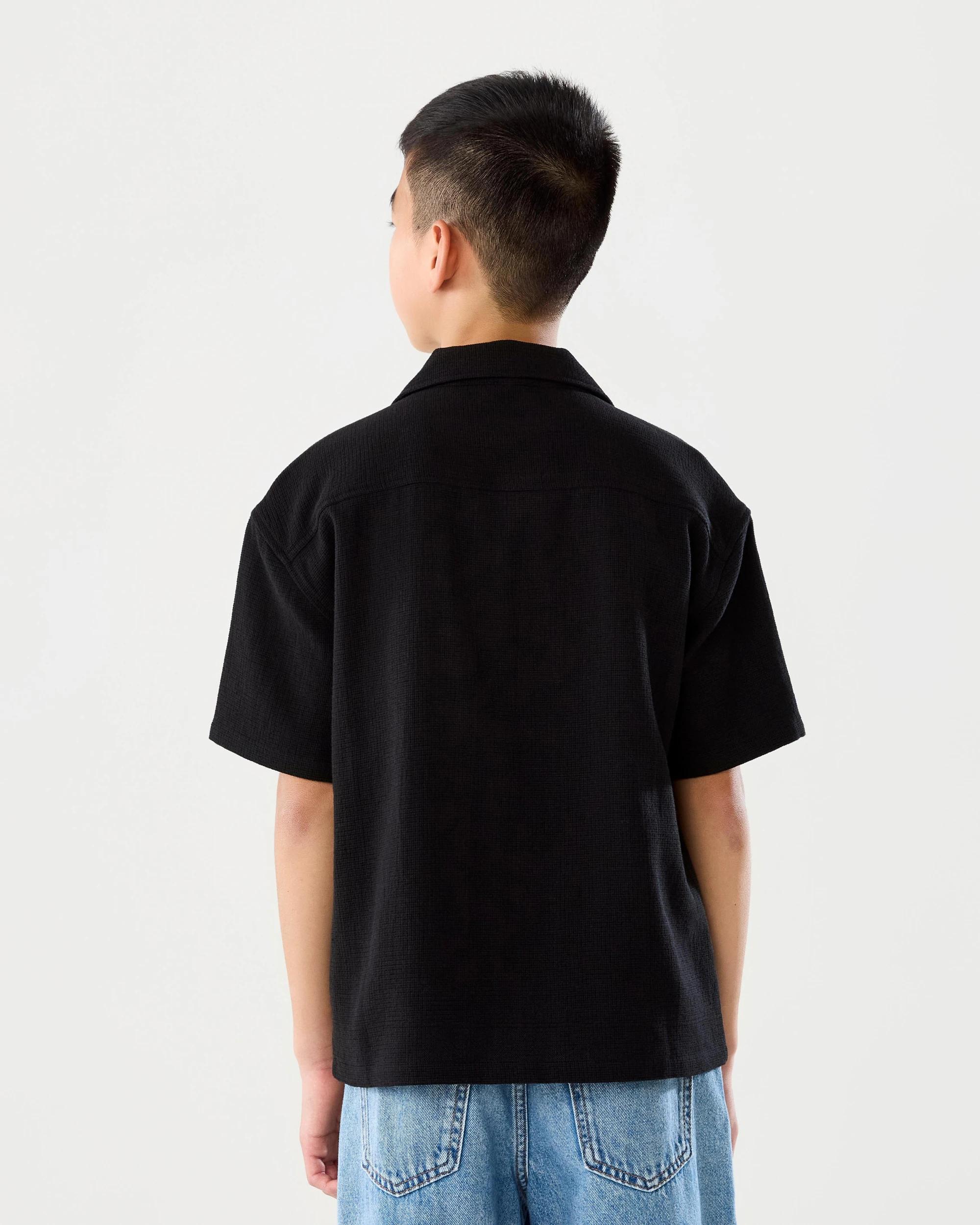 2 Short Sleeve Knit Shirt Black, 2 of 9
