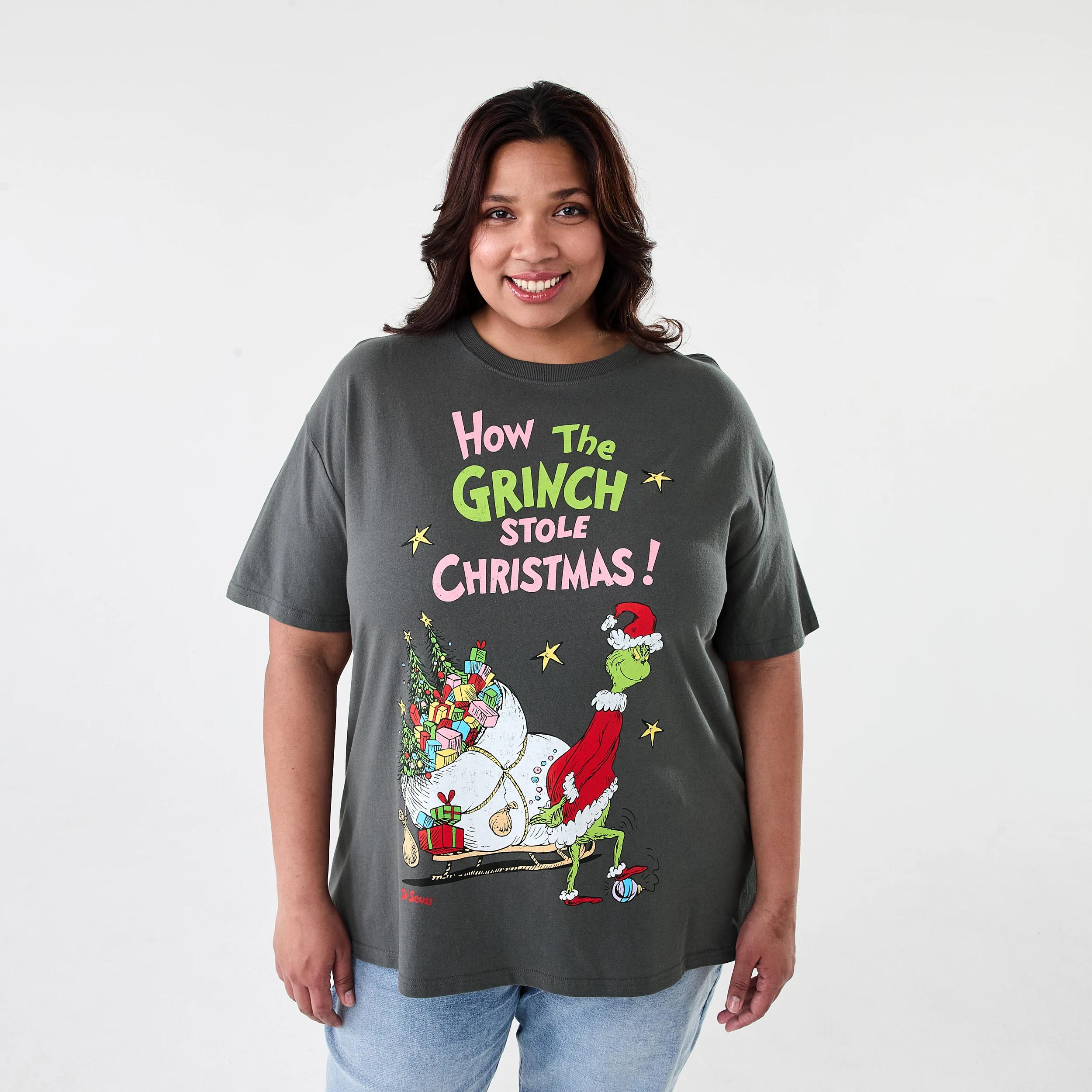 1 Curve The Grinch License Christmas Short Sleeve T-shirt GRINCH, 1 of 5