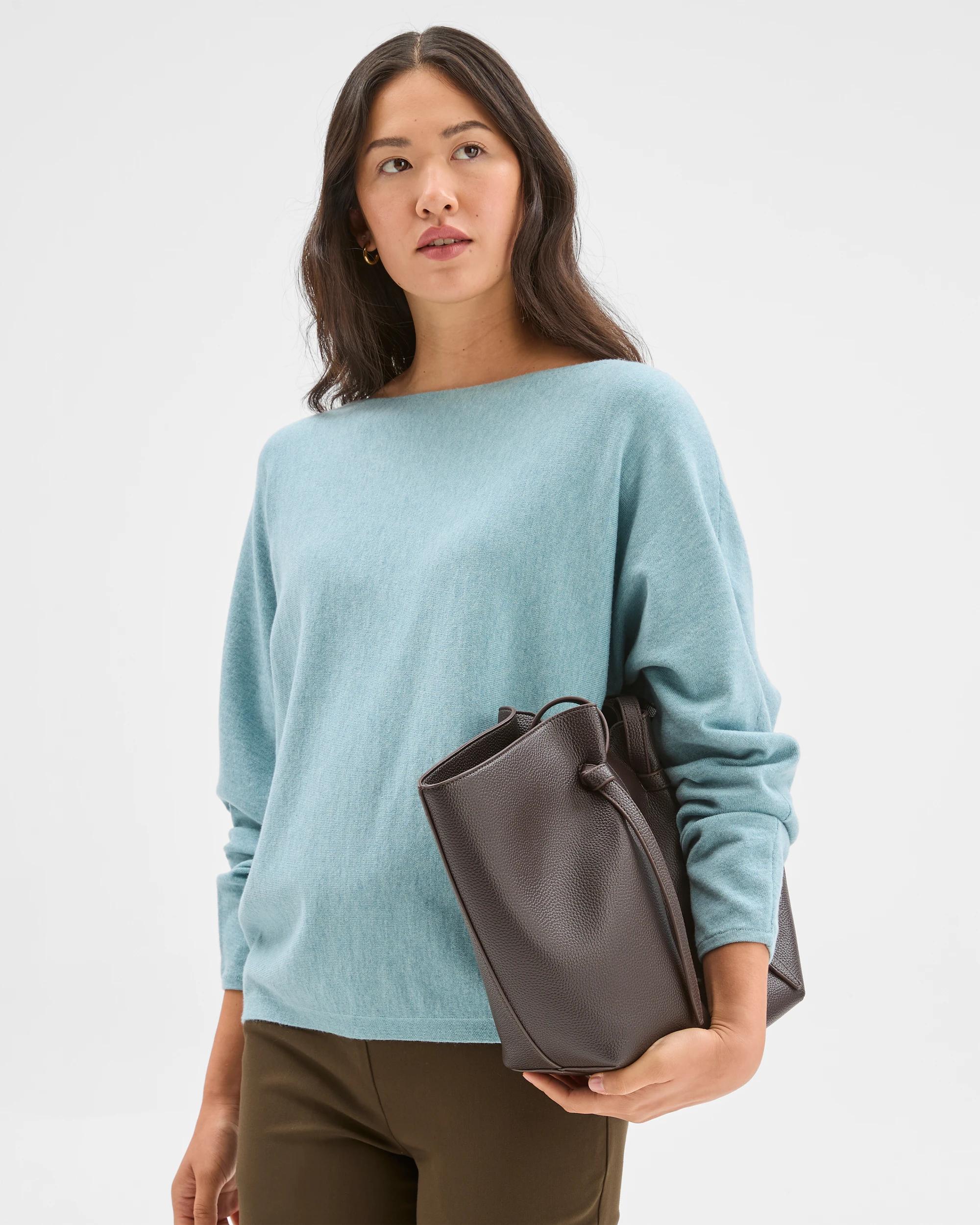 1 Preview Dolman Sleeve Boat Neck Knit Jumper ARCTIC BLUE, 1 of 6