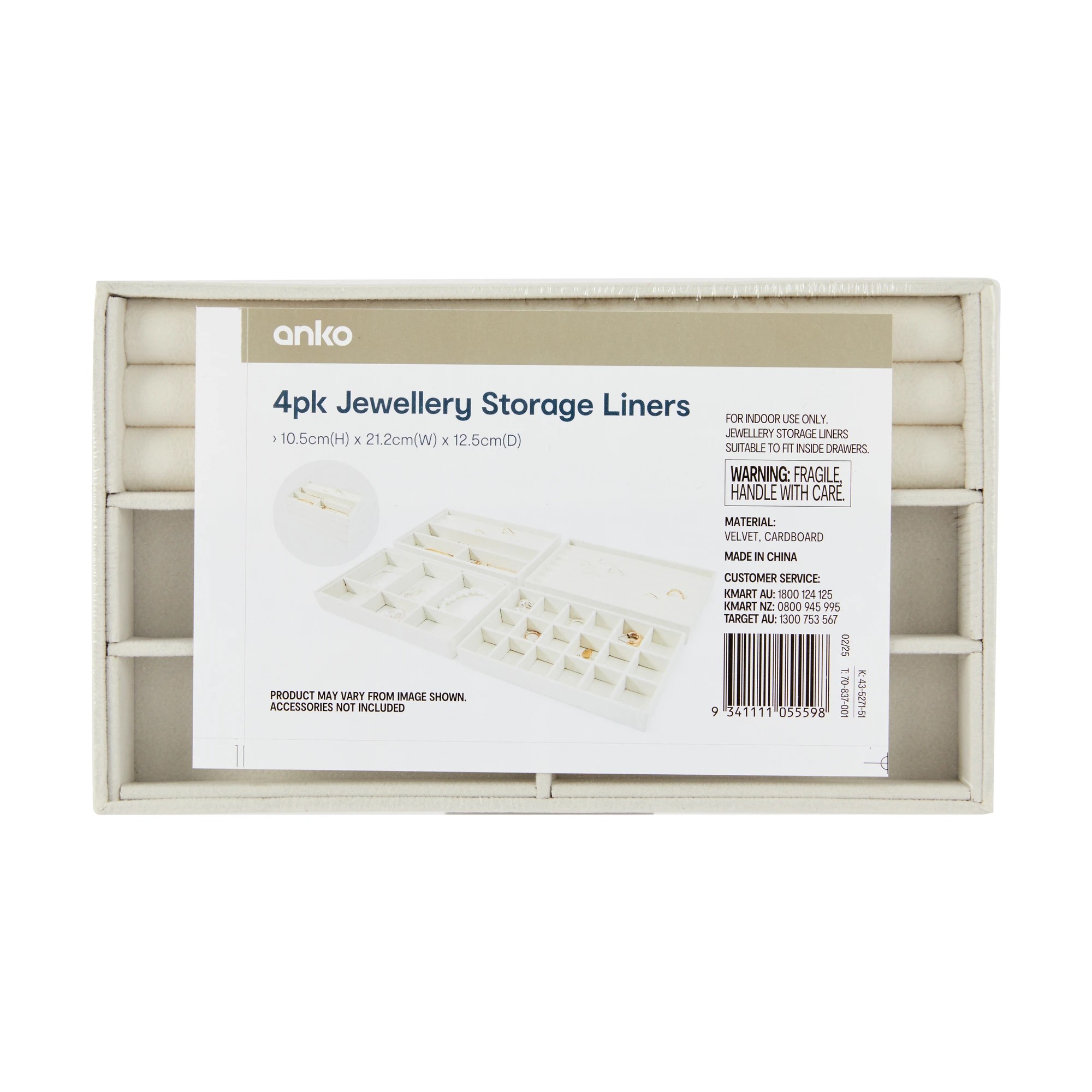 10 4 Pack Jewellery Storage Liners, 10 of 10