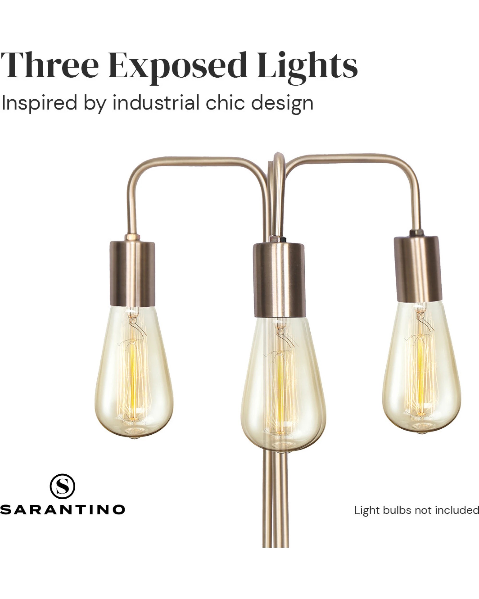 3 Sarantino Exposed Bulb Industrial Table Lamp, 3 of 10