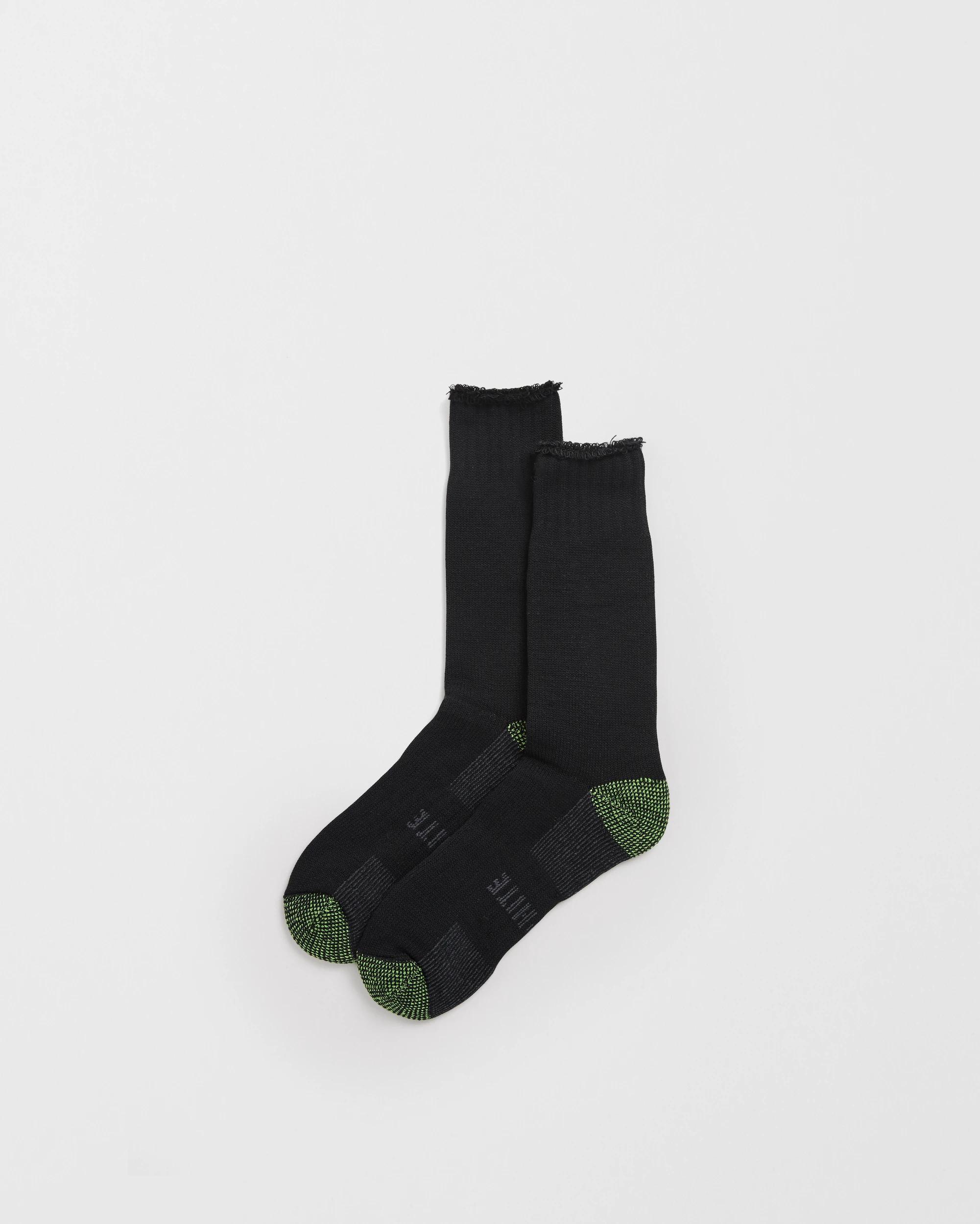 1 Graphite Wool Blend 2 Pack Crew Work Socks BLACK, 1 of 3