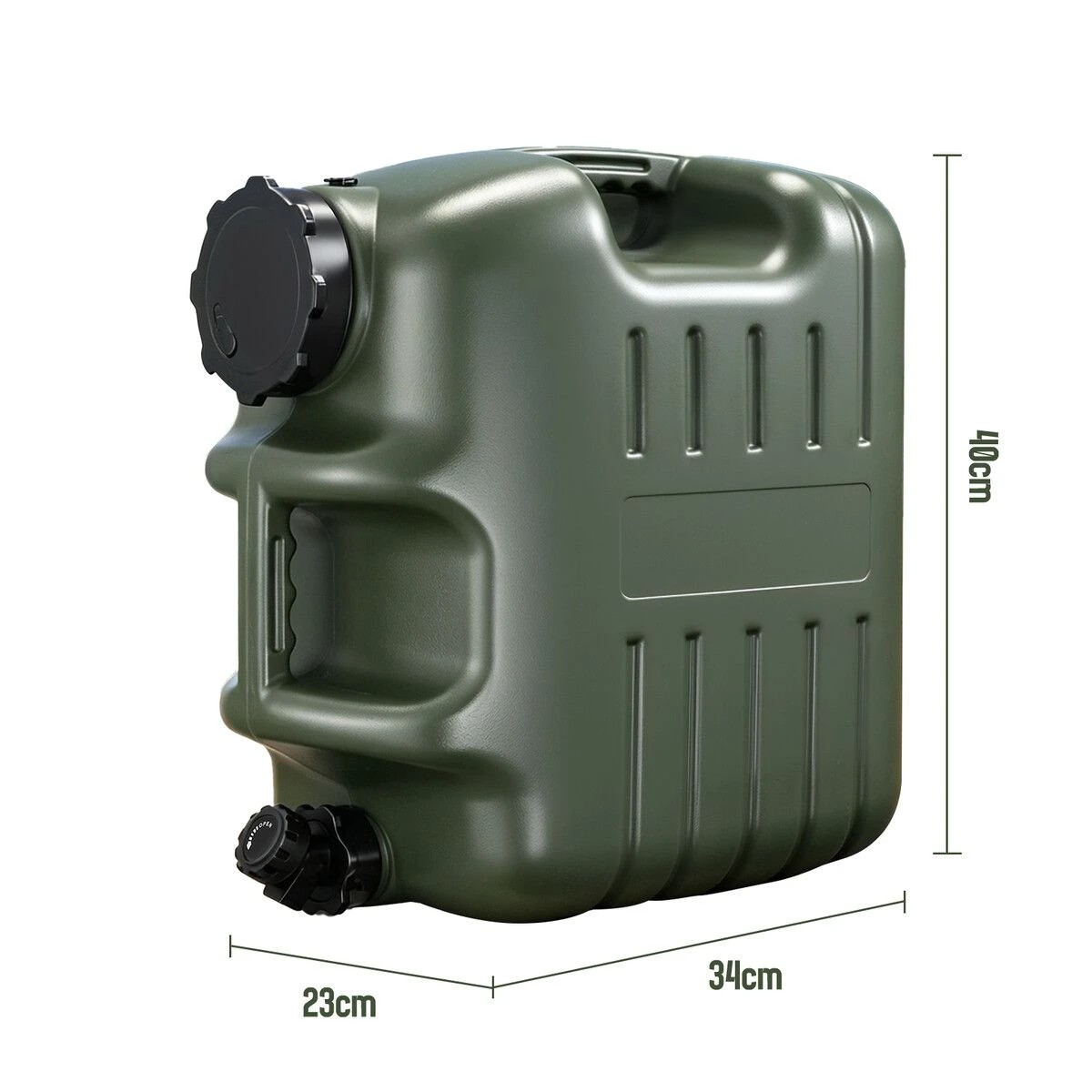 2 Ausway 25L Portable Food-Grade Water Container Dispenser with Tap for Outdoor Camping Picnic Emergency, 2 of 3