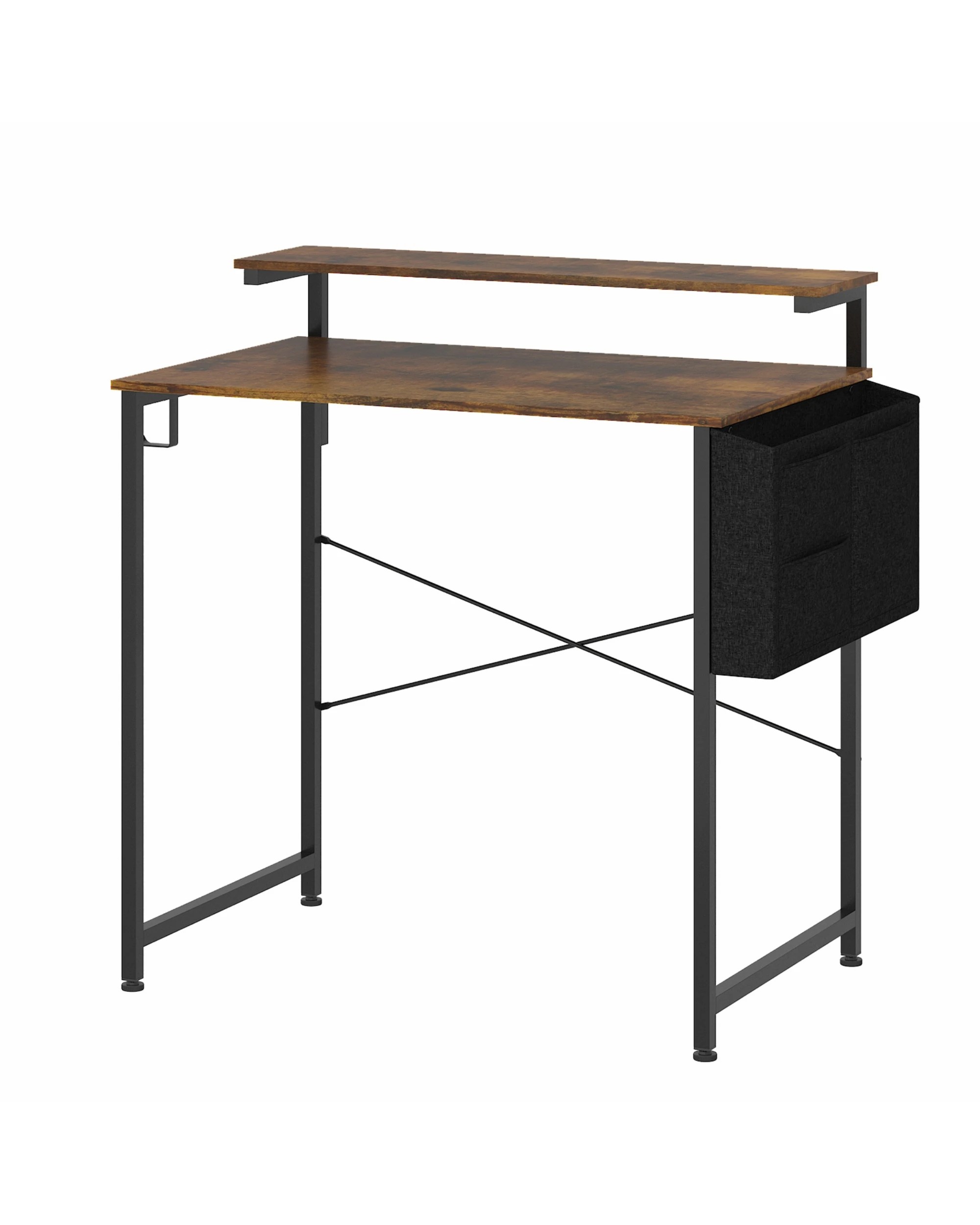 7 Advwin 80cm Small Computer Desk with Adjustable Monitor Stand and Storage Bag, 7 of 10