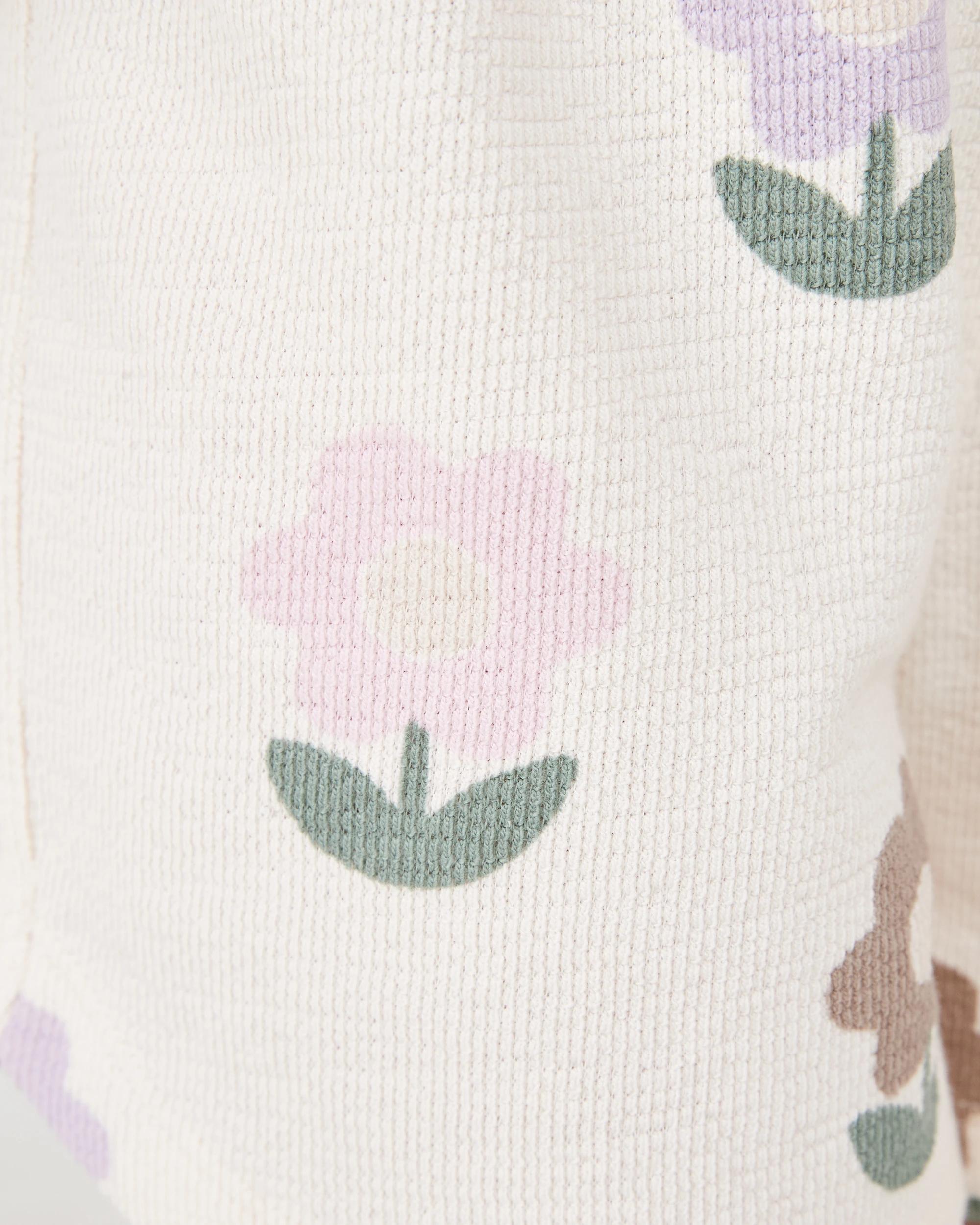 4 Slub Jacquard Shorts Bge Floral, 4 of 7