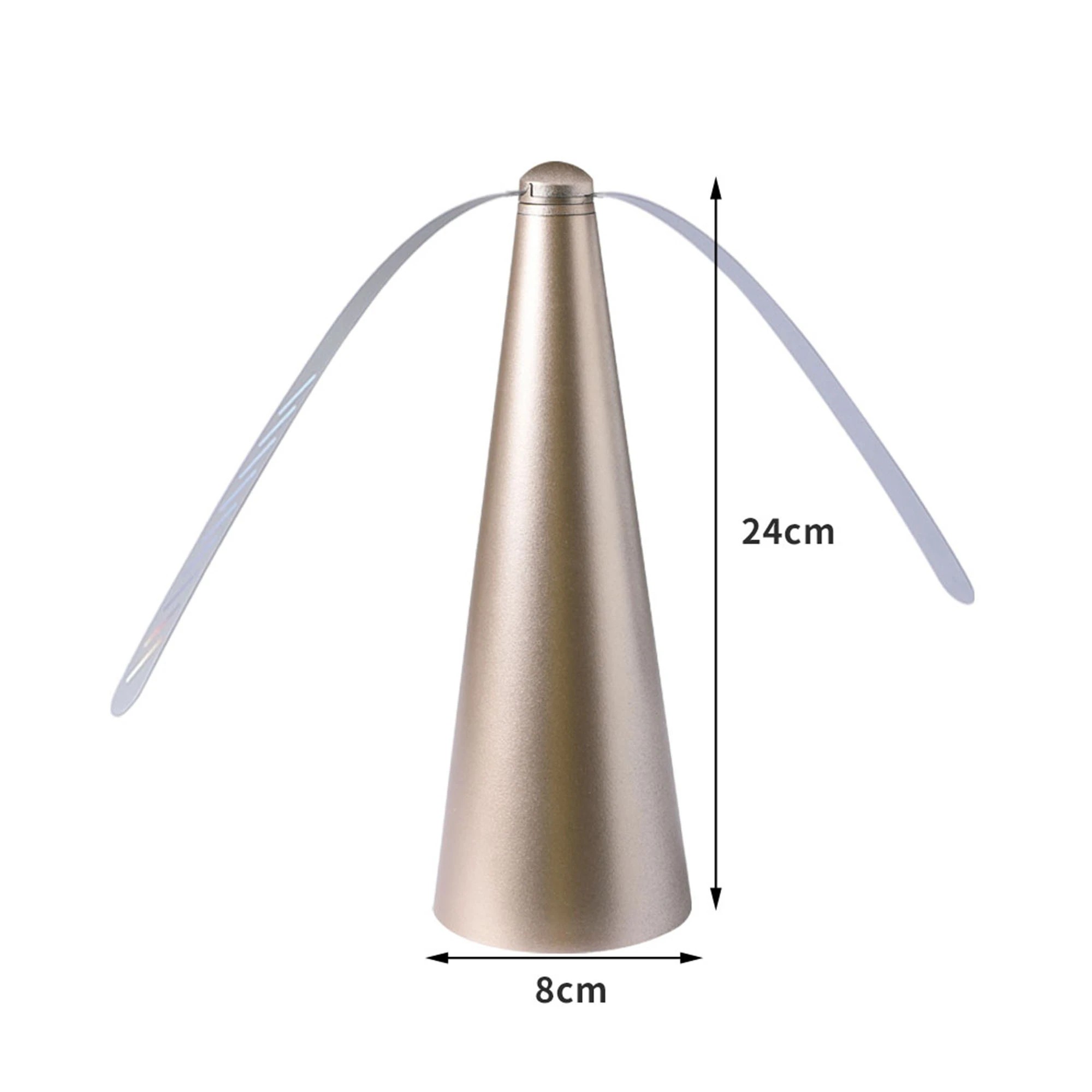 3 Lambu Chemical Free Fly Repellent Fan In Rose Golden Colour With Pothook, 3 of 5
