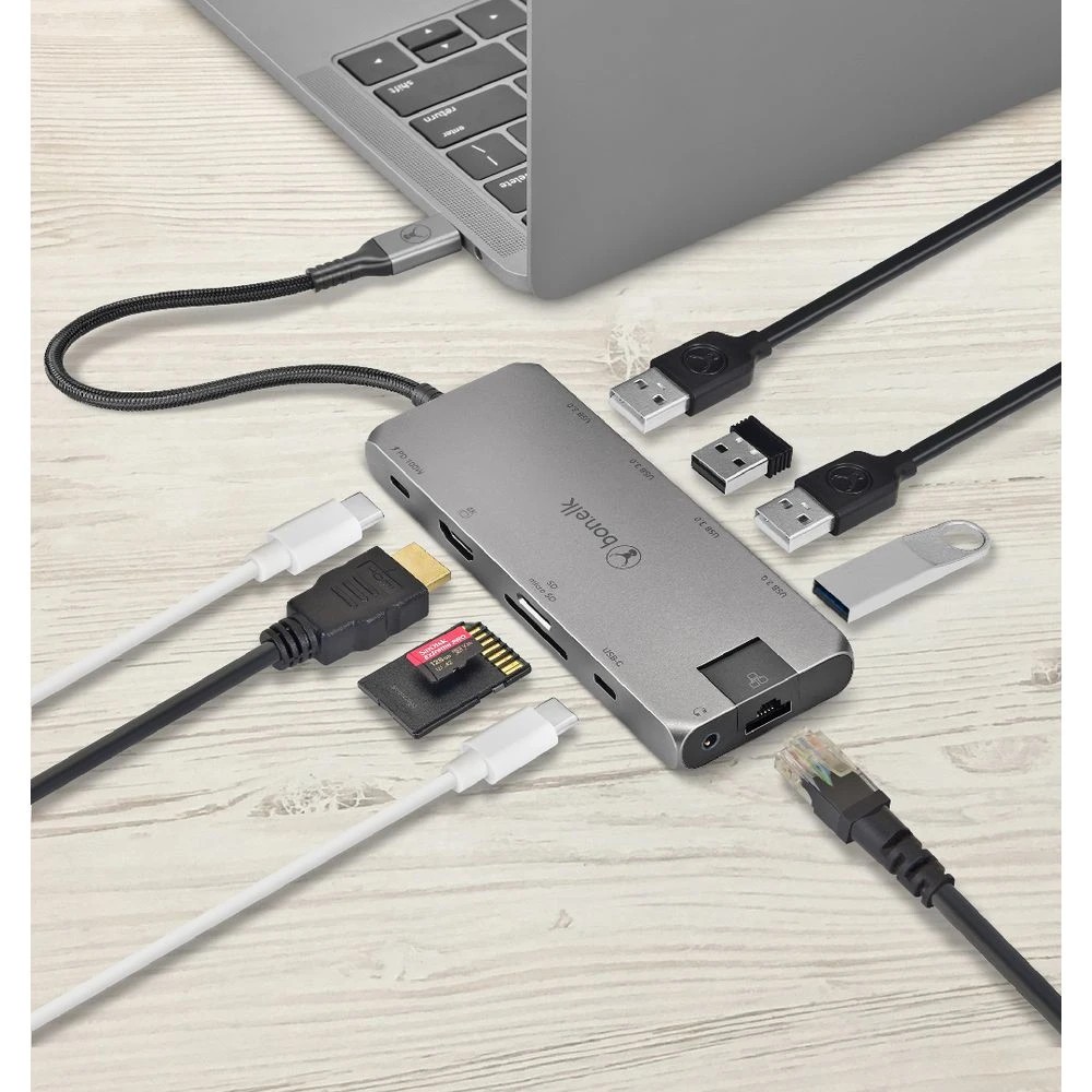 5 Bonelk Long-Life USB-C 11-in-1 Multiport Hub Space Grey, 5 of 7