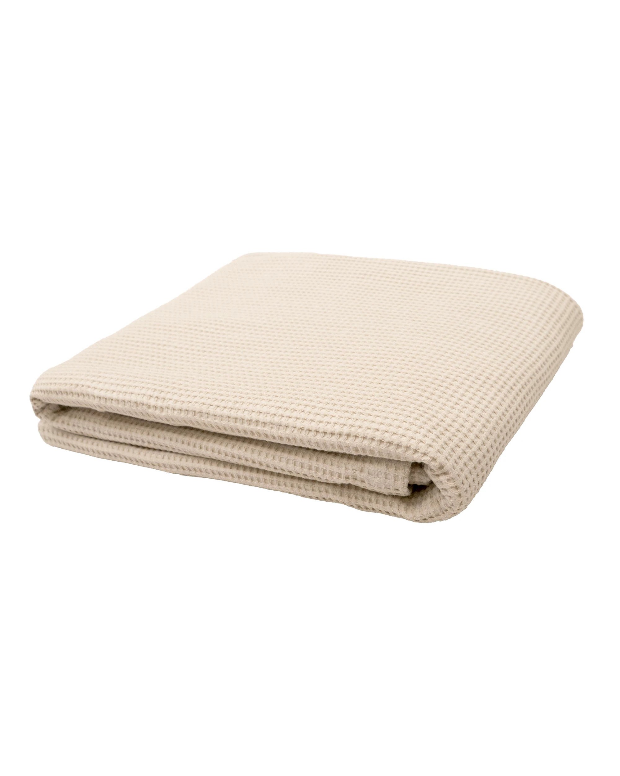 3 Bambury Milo Cotton Soft Waffle Textured Throw Stone - Natural, 3 of 4