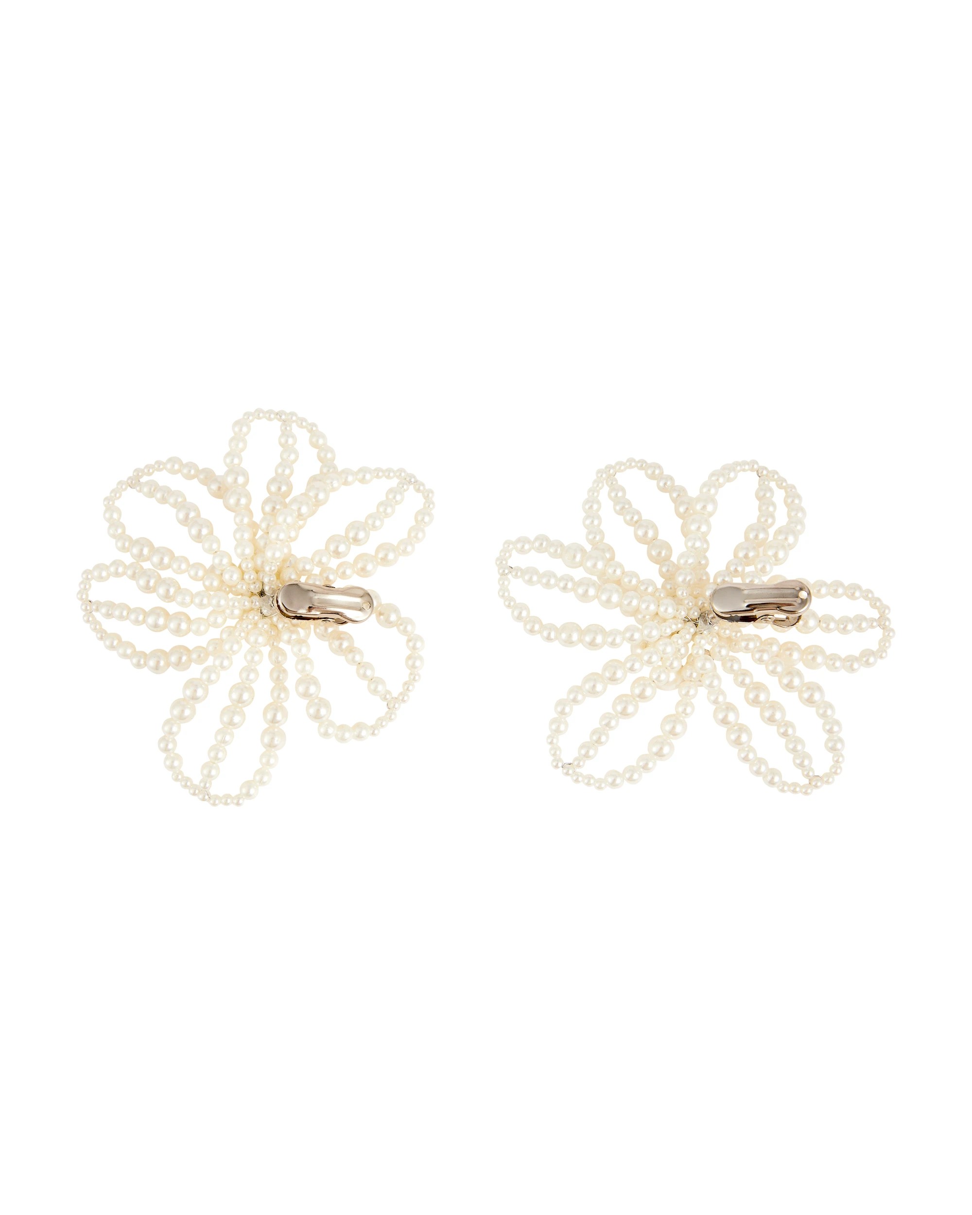 3 2 Pack Faux Pearl Look Flower Clips, 3 of 5