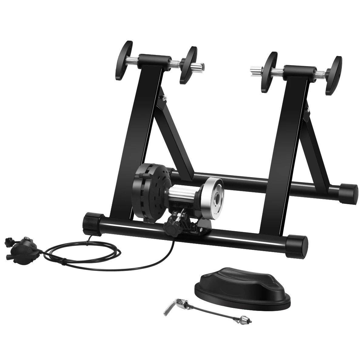 1 Costway Indoor Bicycle Trainer Stand Portable Bike Training Rack w/8 Adjustable Speed - Black, 1 of 1