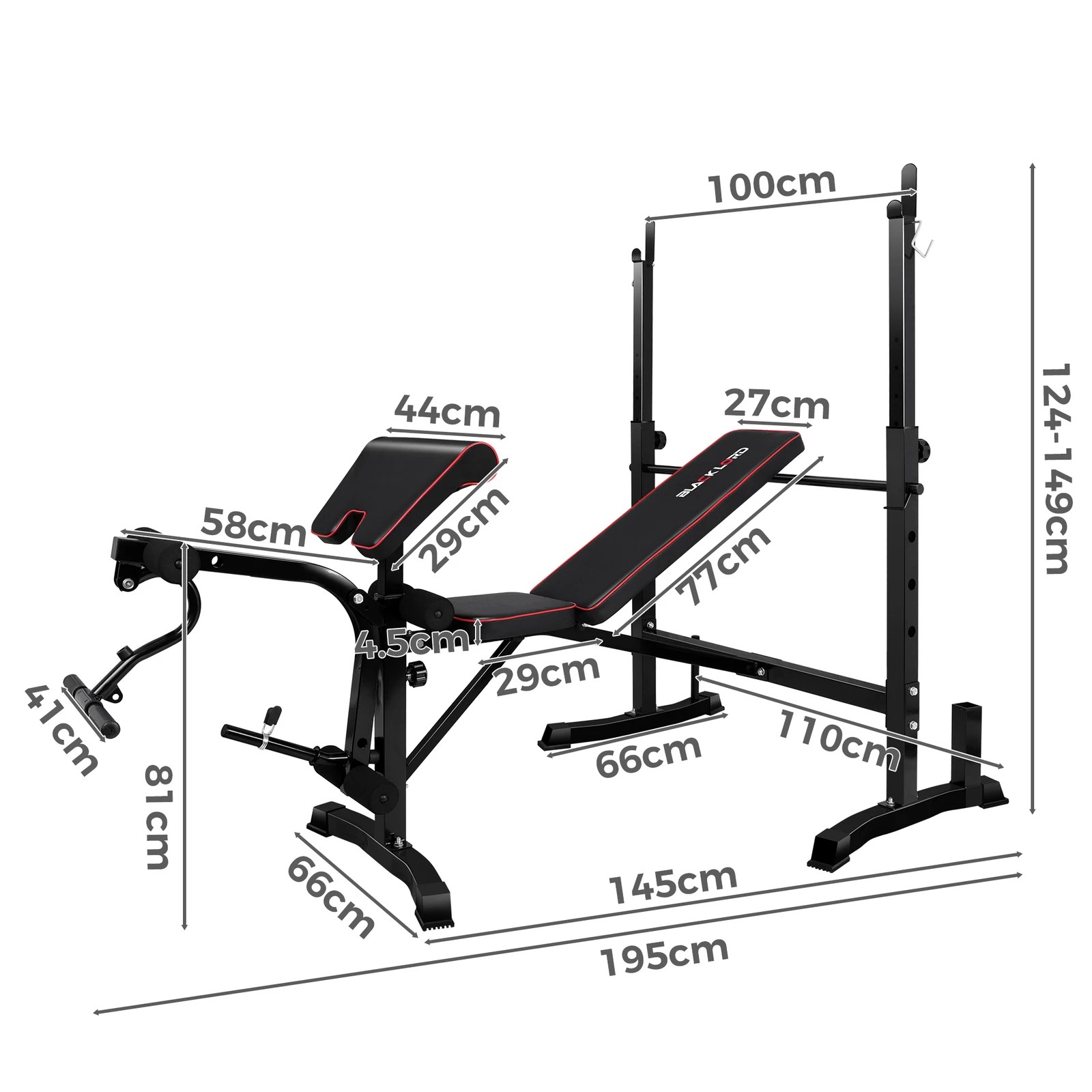 5 Black Lord Weight Bench 10in1 Multi-Station, 5 of 5