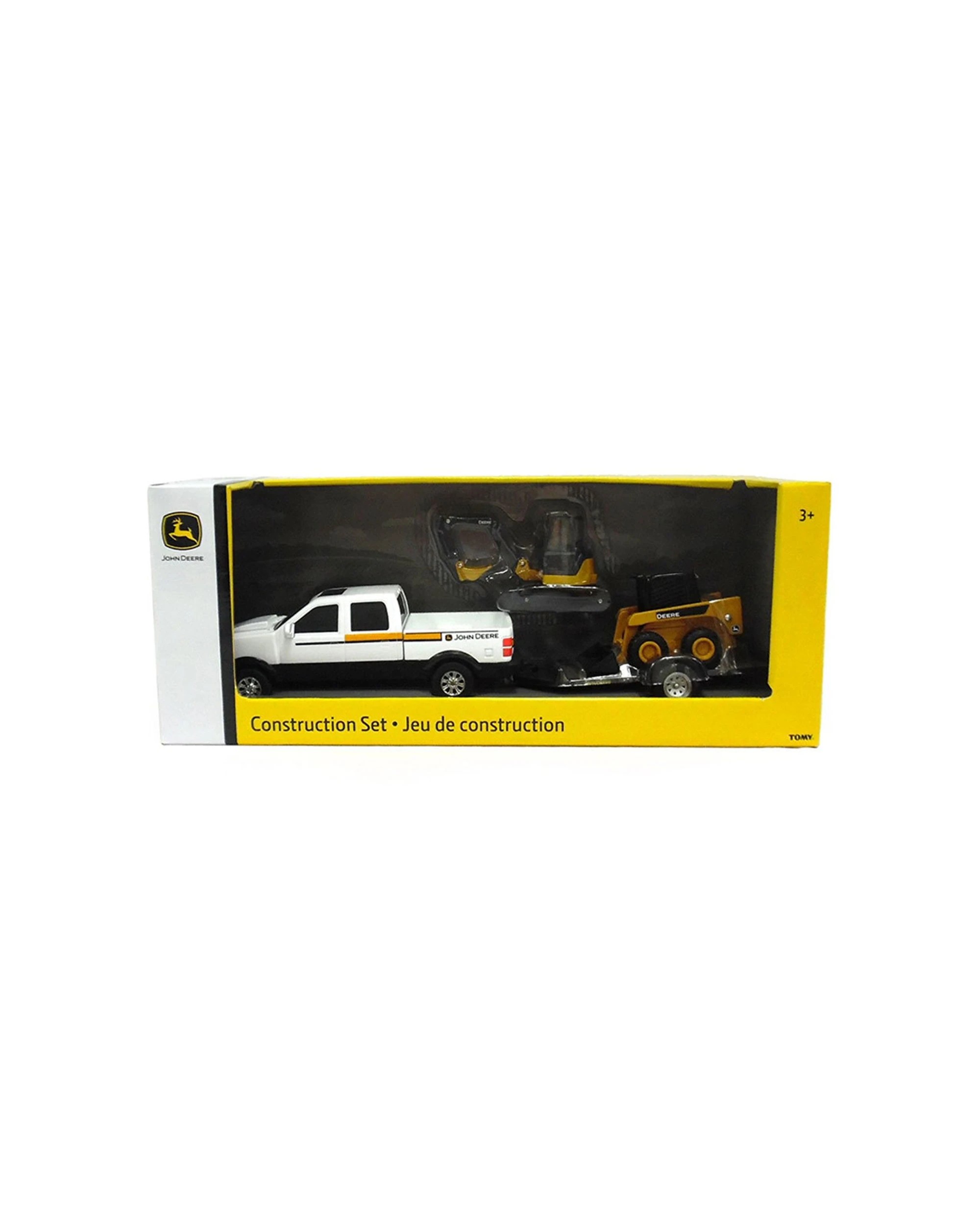 2 John Deere Construction Vehicle Set With Truck Trailer Skid Loader And Mini Backhoe Kids Toy - Multi, 2 of 2