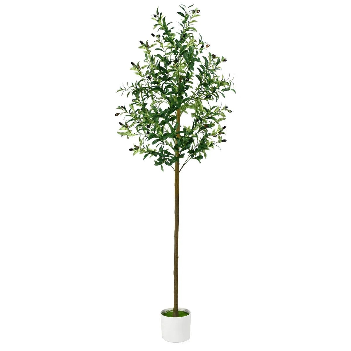 5 AUSWAY Artificial Olive Tree Plant Pot Imitation Green Fake Faux Natural, 5 of 5