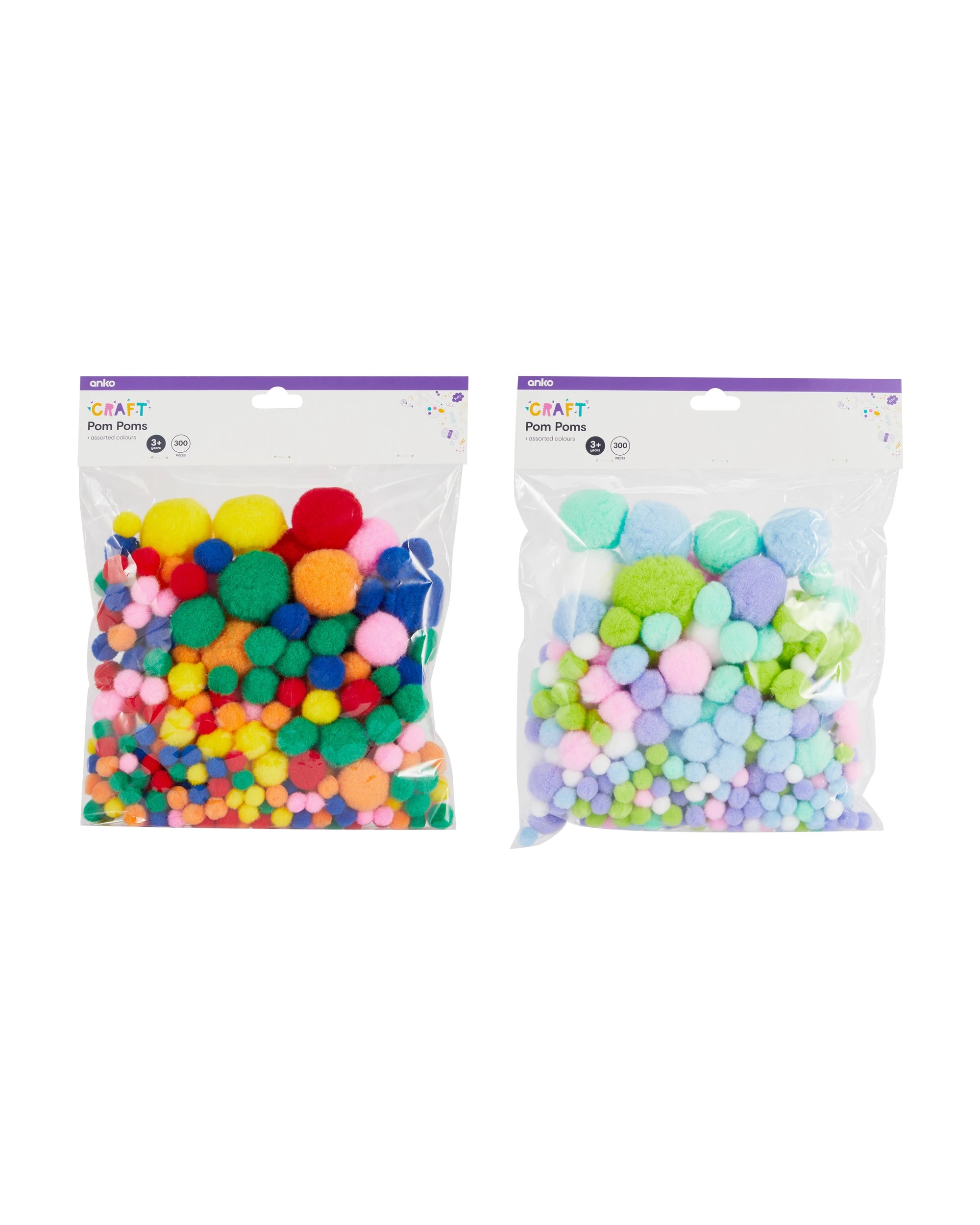 1 300 Piece Pom Poms - Assorted, 1 of 3