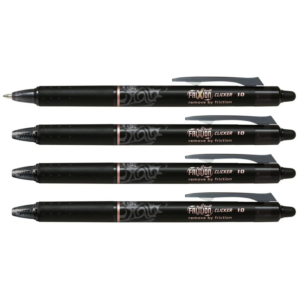 3 PILOT FriXion Clicker Erasable Gel Pen 1mm Black 4 Pack, 3 of 6