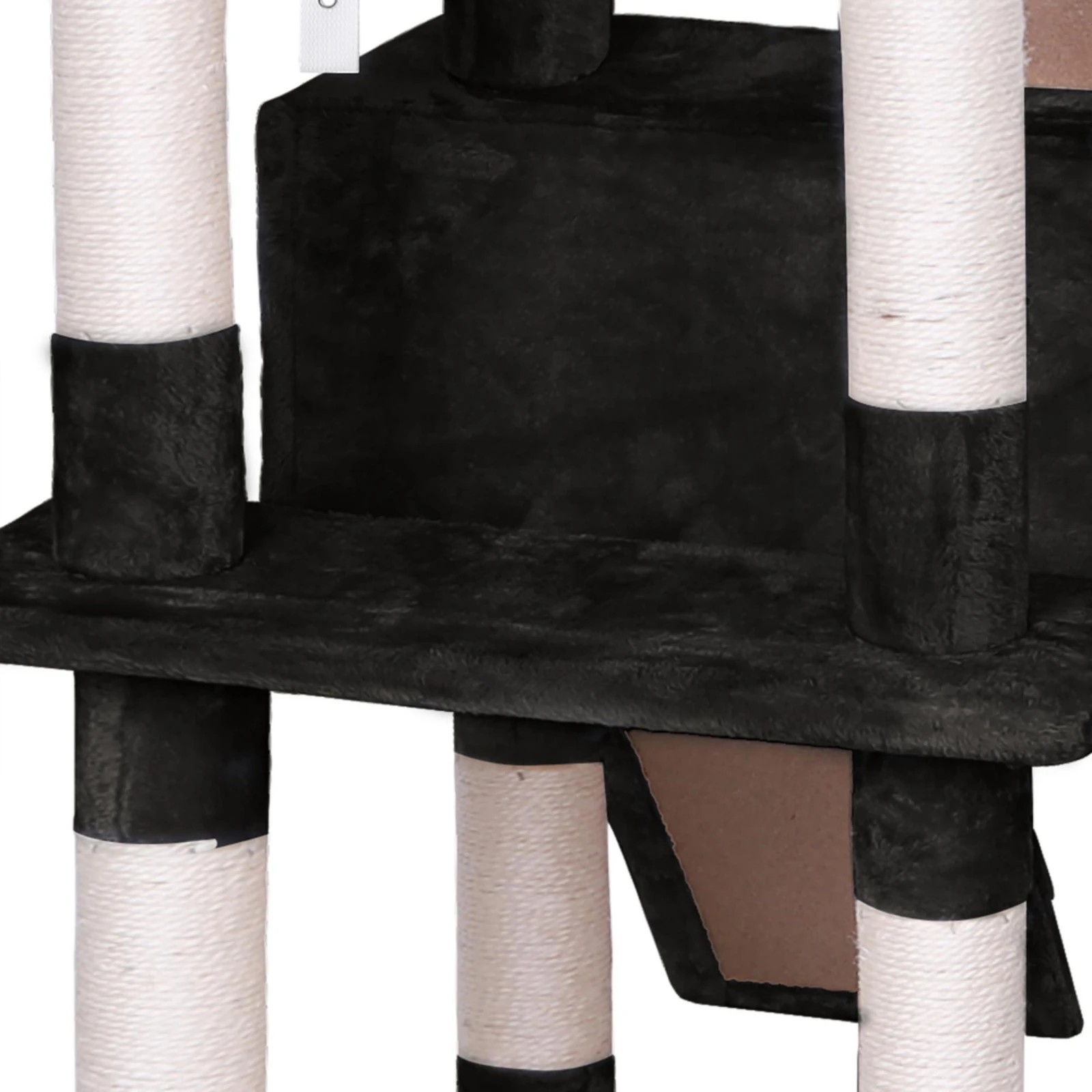 5 Beastie Cat Tree Scratcher Tower Scratching Post Condo House Furniture Wood 180CM - Black, 5 of 6
