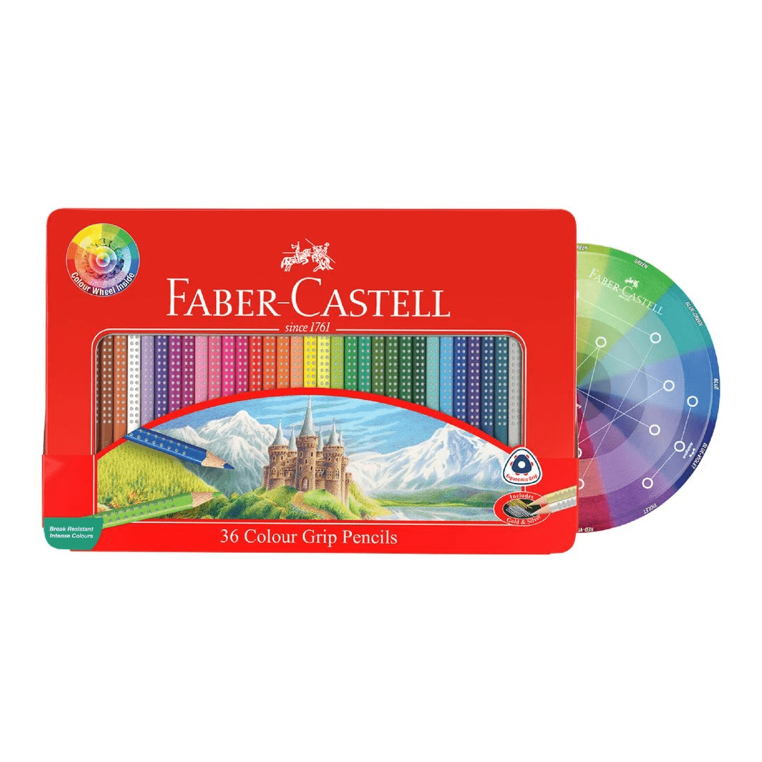 2 Faber-Castell Colour Grip Triangular Pencils Tin 36 Pack, 2 of 7