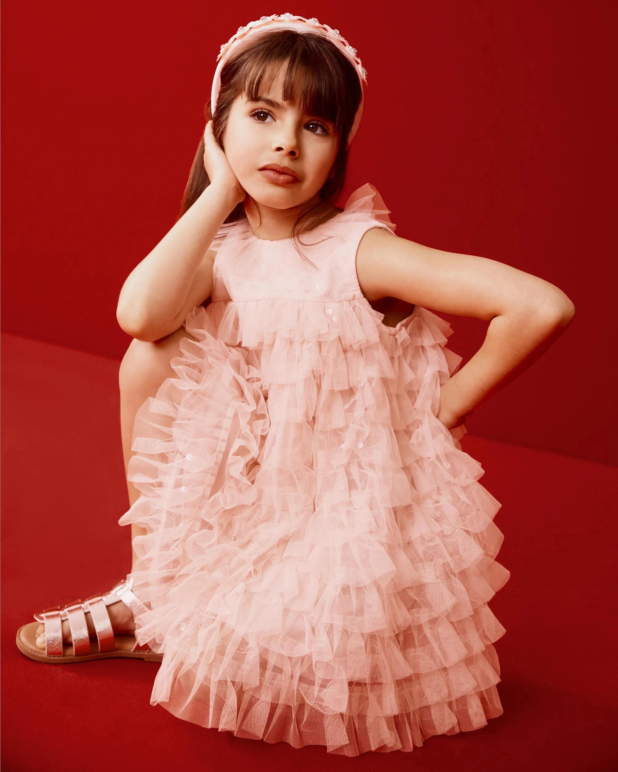 8 Target Kids Tulle Ruffle Dress PINK, 8 of 9