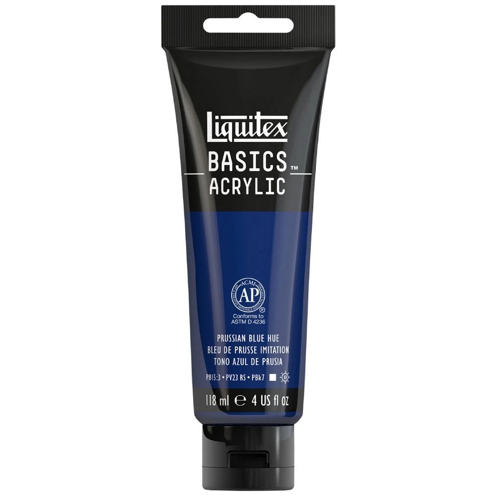 1 Liquitex Basics Acrylic Paint 118mL Prussian Blue Hue, 1 of 5
