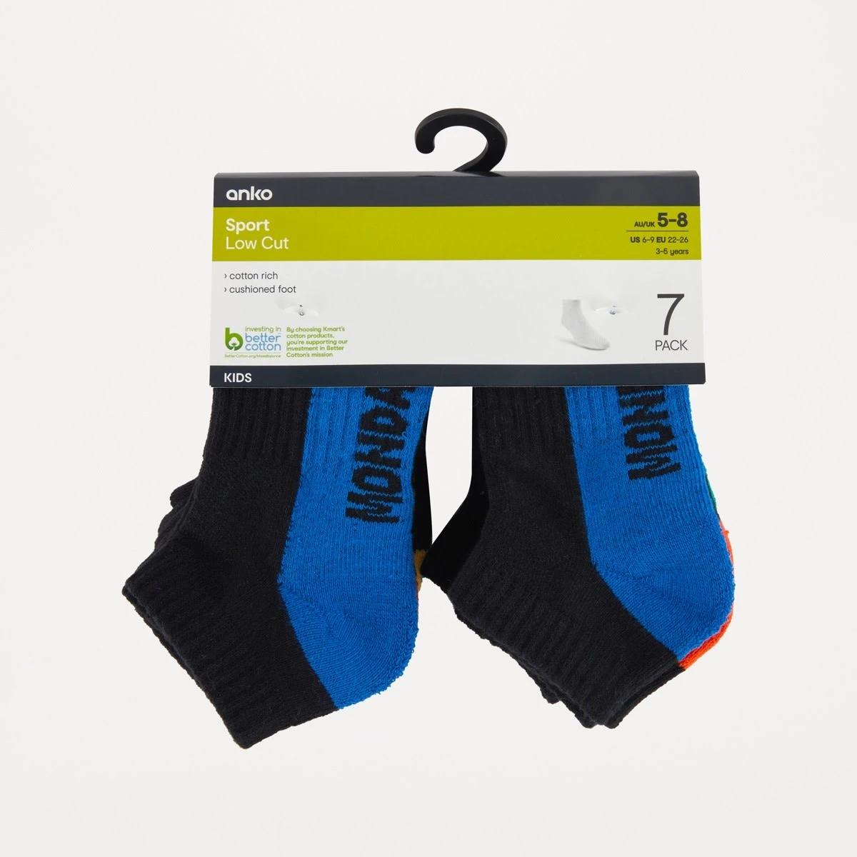 3 7 Pack Active Kids Days of the Week Low Cut Socks DAYS OF THE WEEK BLACK, 3 of 3