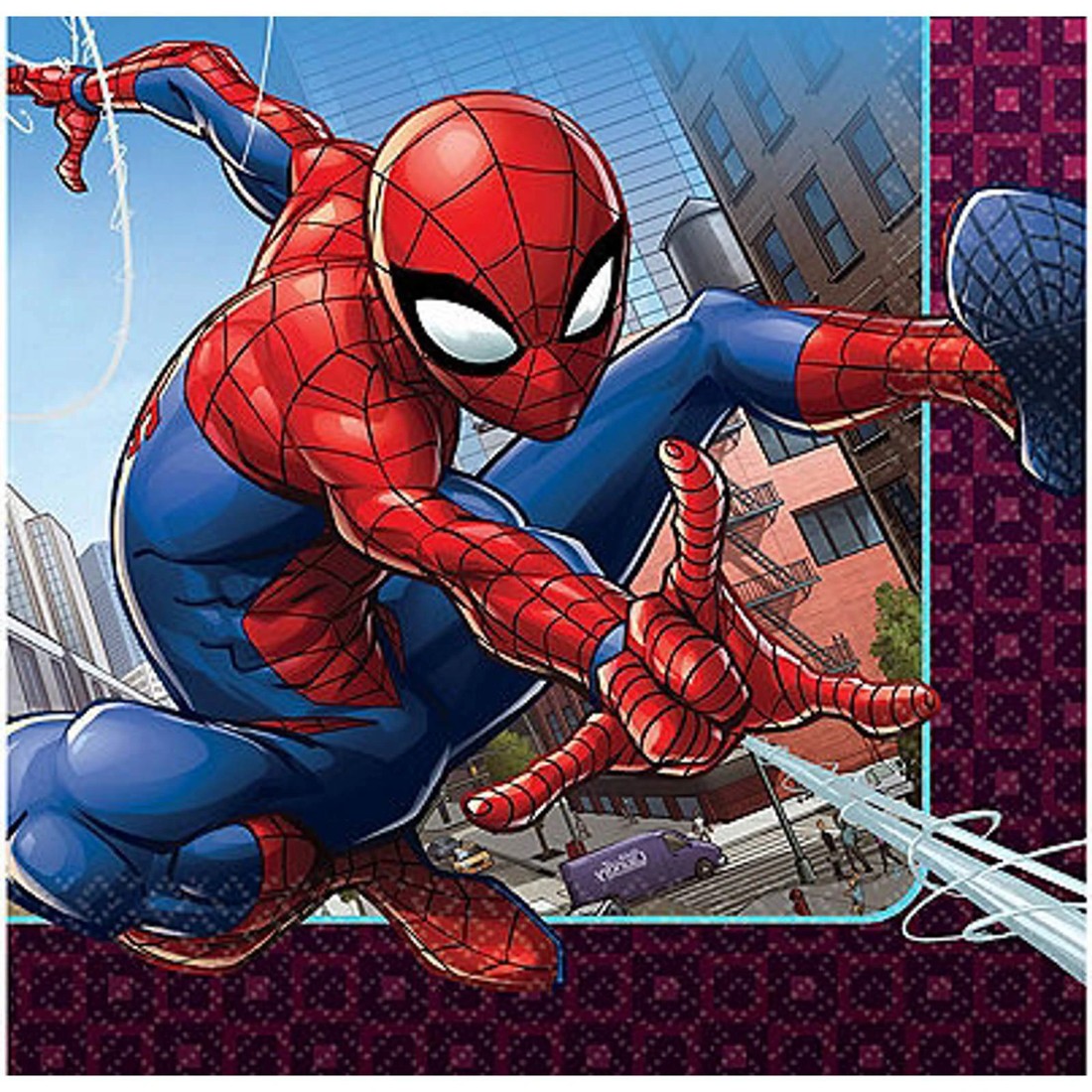 1 Amscan Spiderman Webbed Wonder Large Paper Napkins / Serviettes Pack of 16, 1 of 1