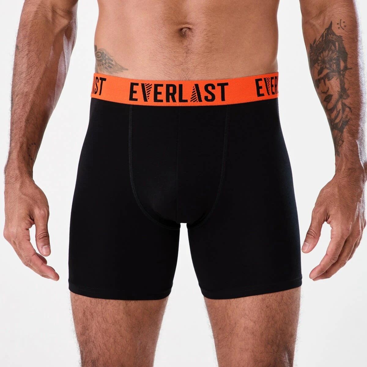 3 3 Pack Everlast Mens Mid Length Trunks CHARCOAL CAMO, 3 of 7