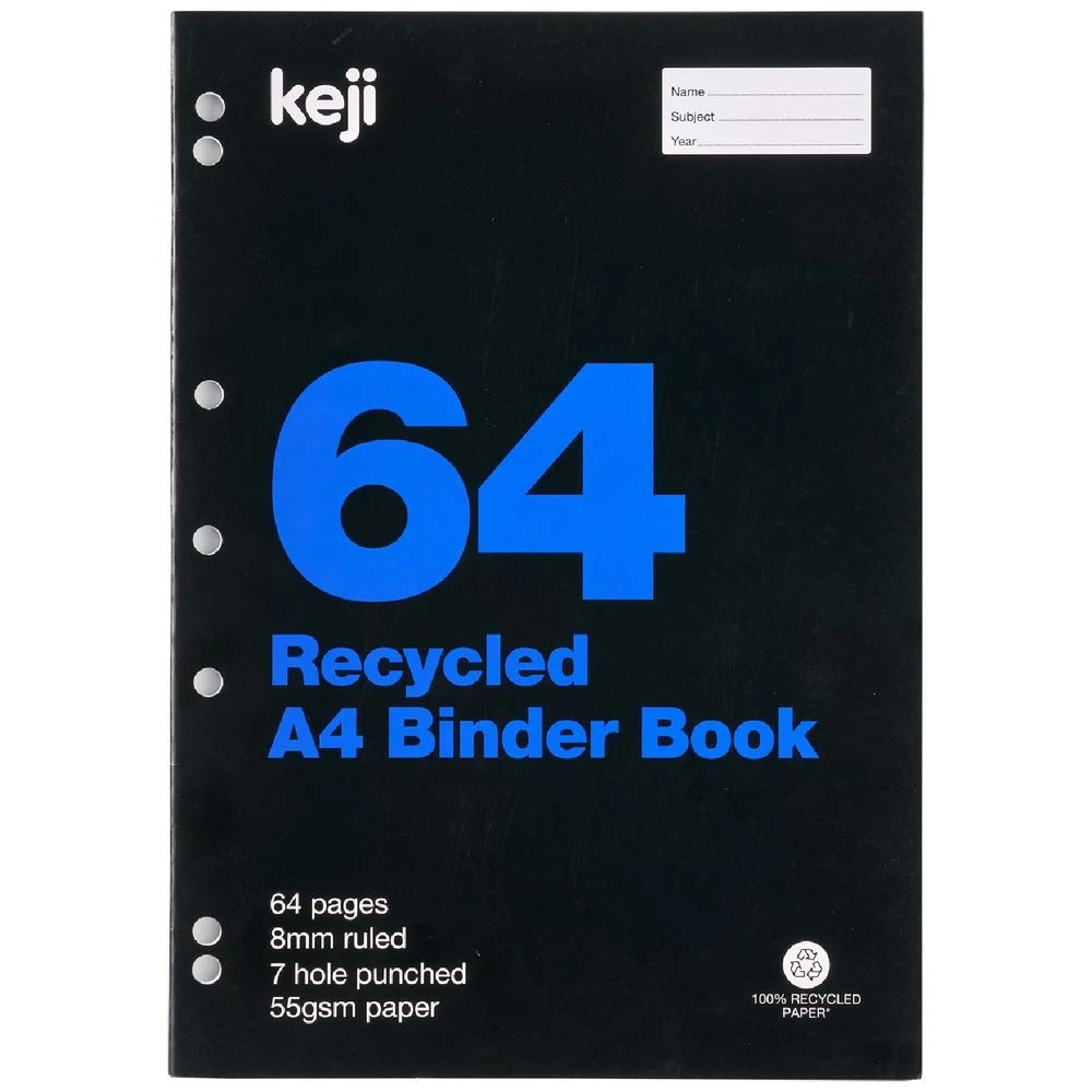 3 Keji A4 55gsm 8mm Ruled Binder Book 64 Page, 3 of 3