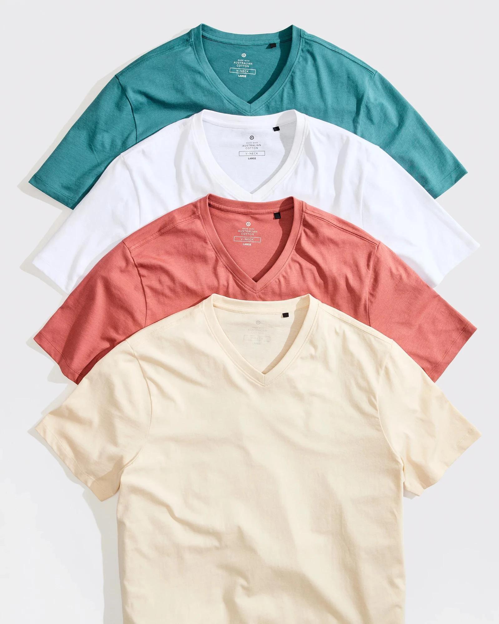 7 Target Australian Cotton V-Neck T-Shirt WHITE, 7 of 7