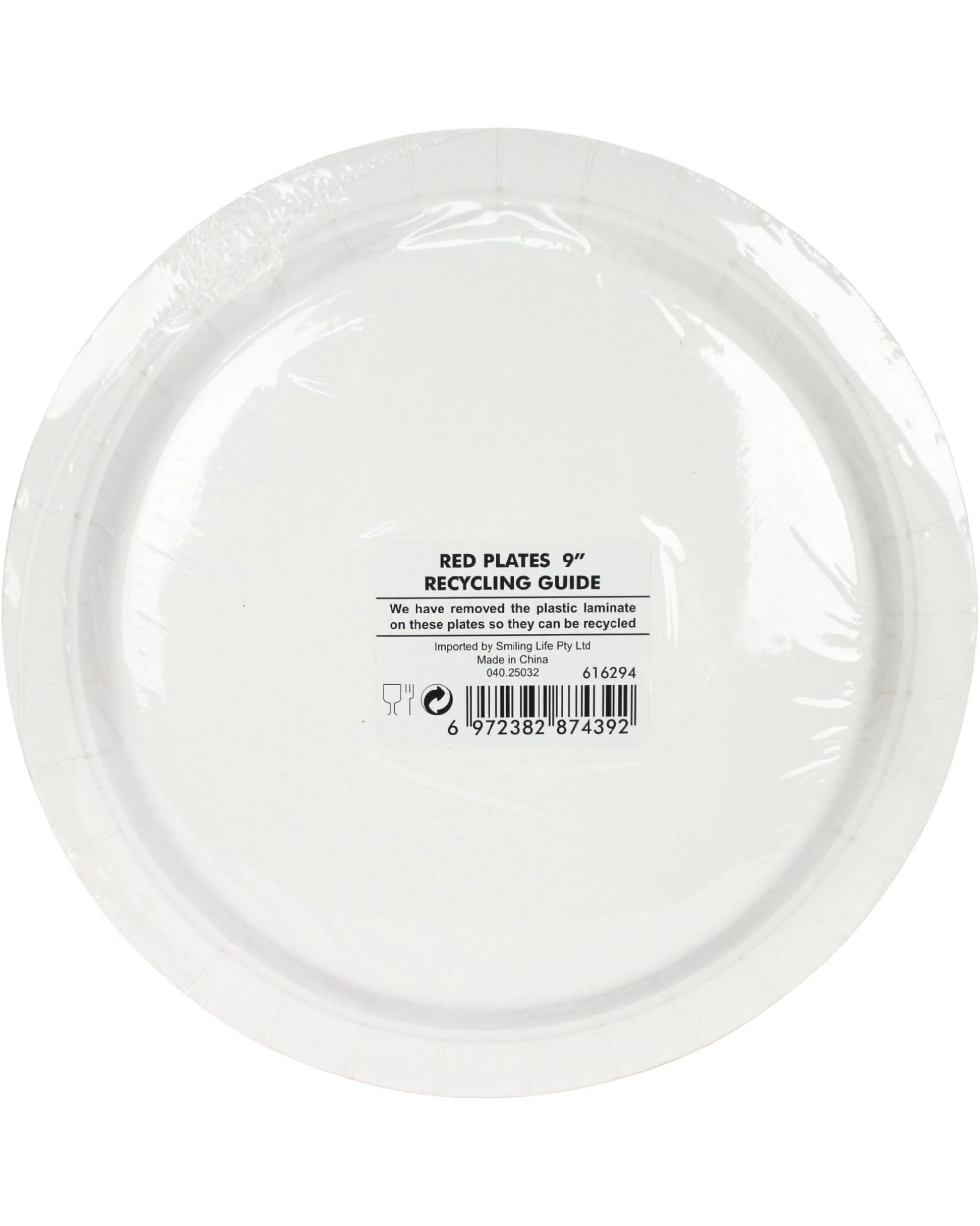 3 Party Maker Large Paper Plates Pack of 12 - Red, 3 of 3