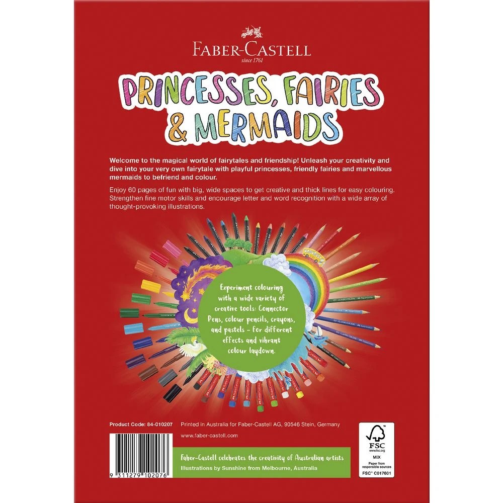 2 Faber-Castell Princesses & Mermaids Colouring Book 60 Pages, 2 of 3
